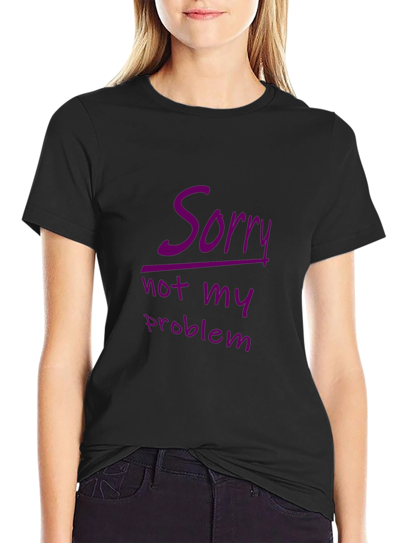Sorry Not My Problem Black Graphic Tee