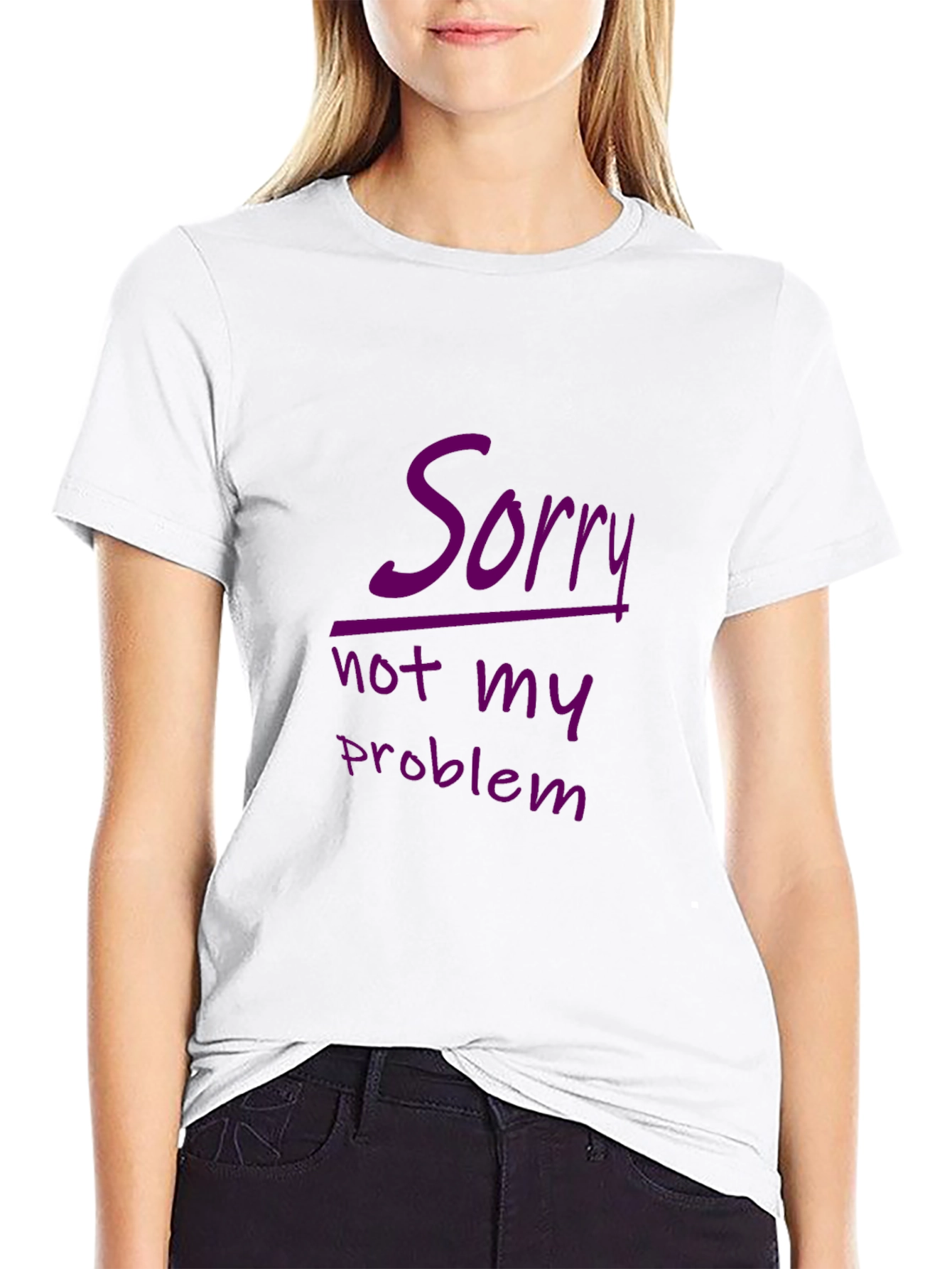 Sorry Not My Problem Black Graphic Tee