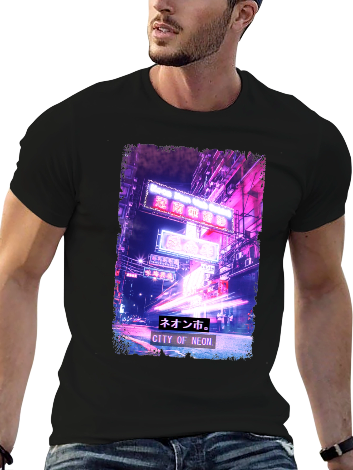 City of Neon Graphic T-Shirt