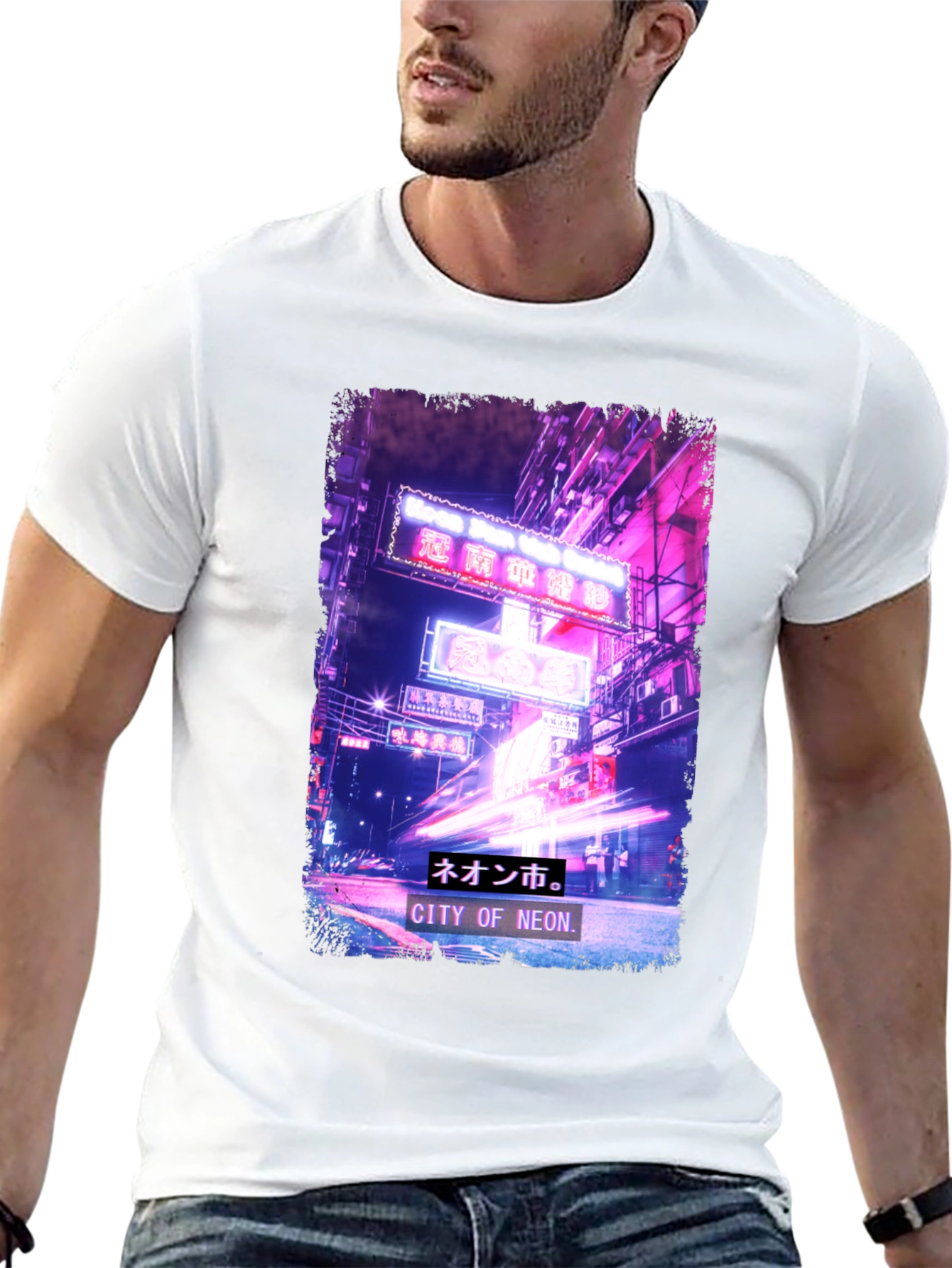 City of Neon Graphic T-Shirt