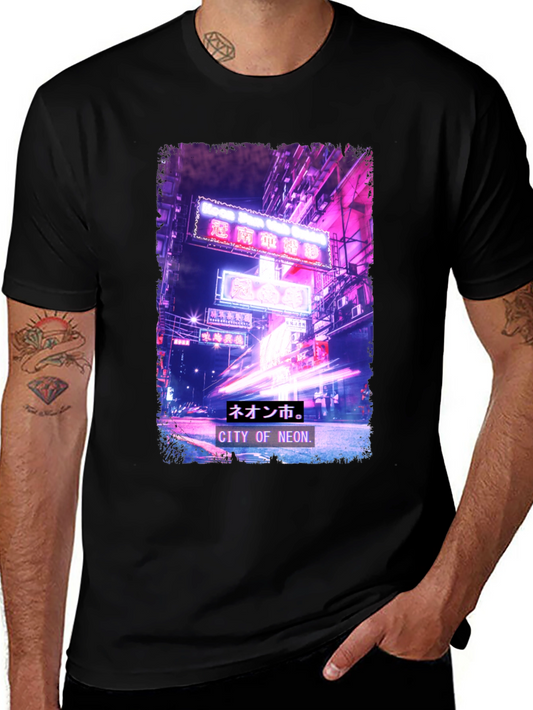 City of Neon Graphic T-Shirt
