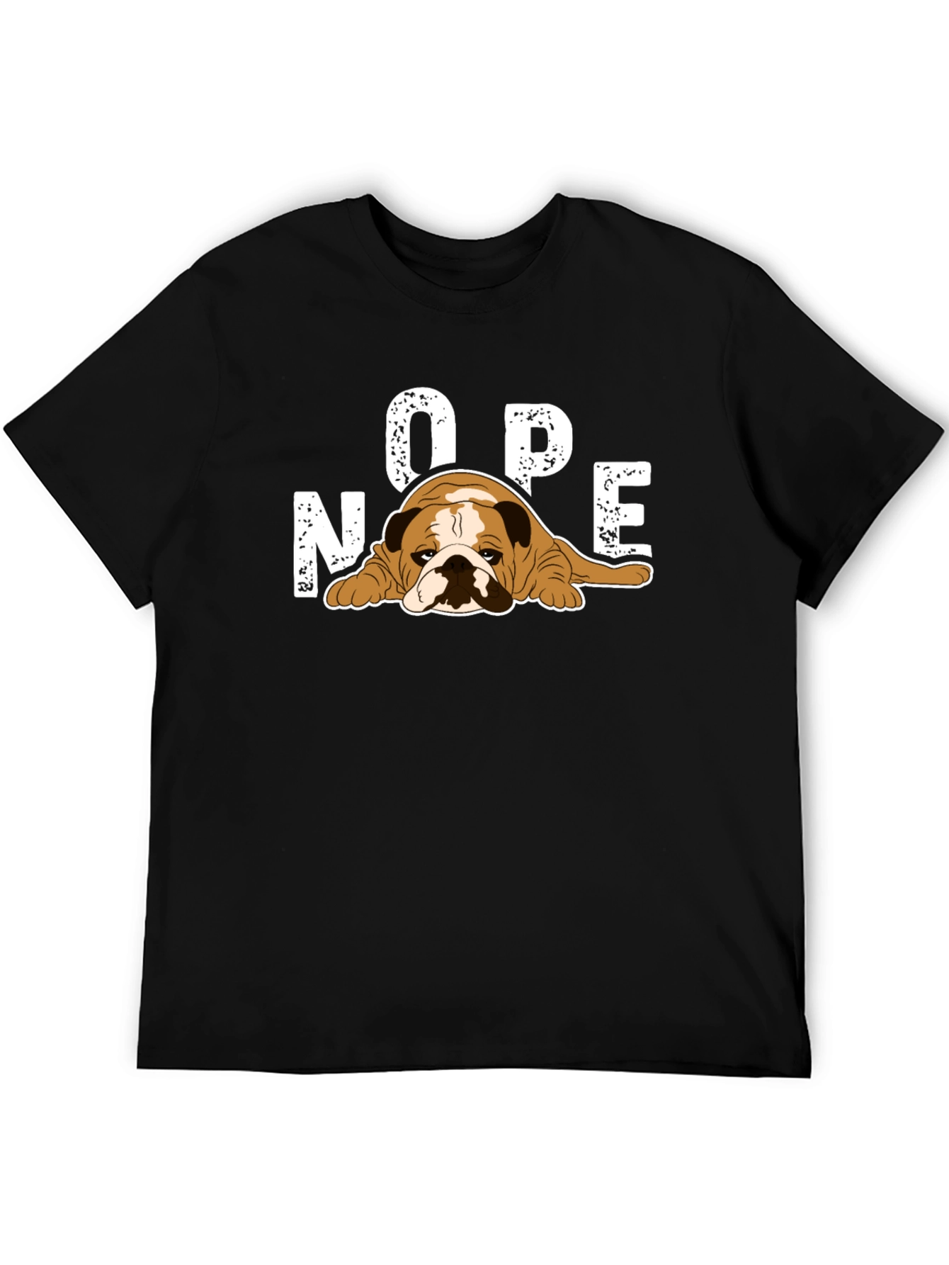 Nope Bulldog Graphic T-Shirt
