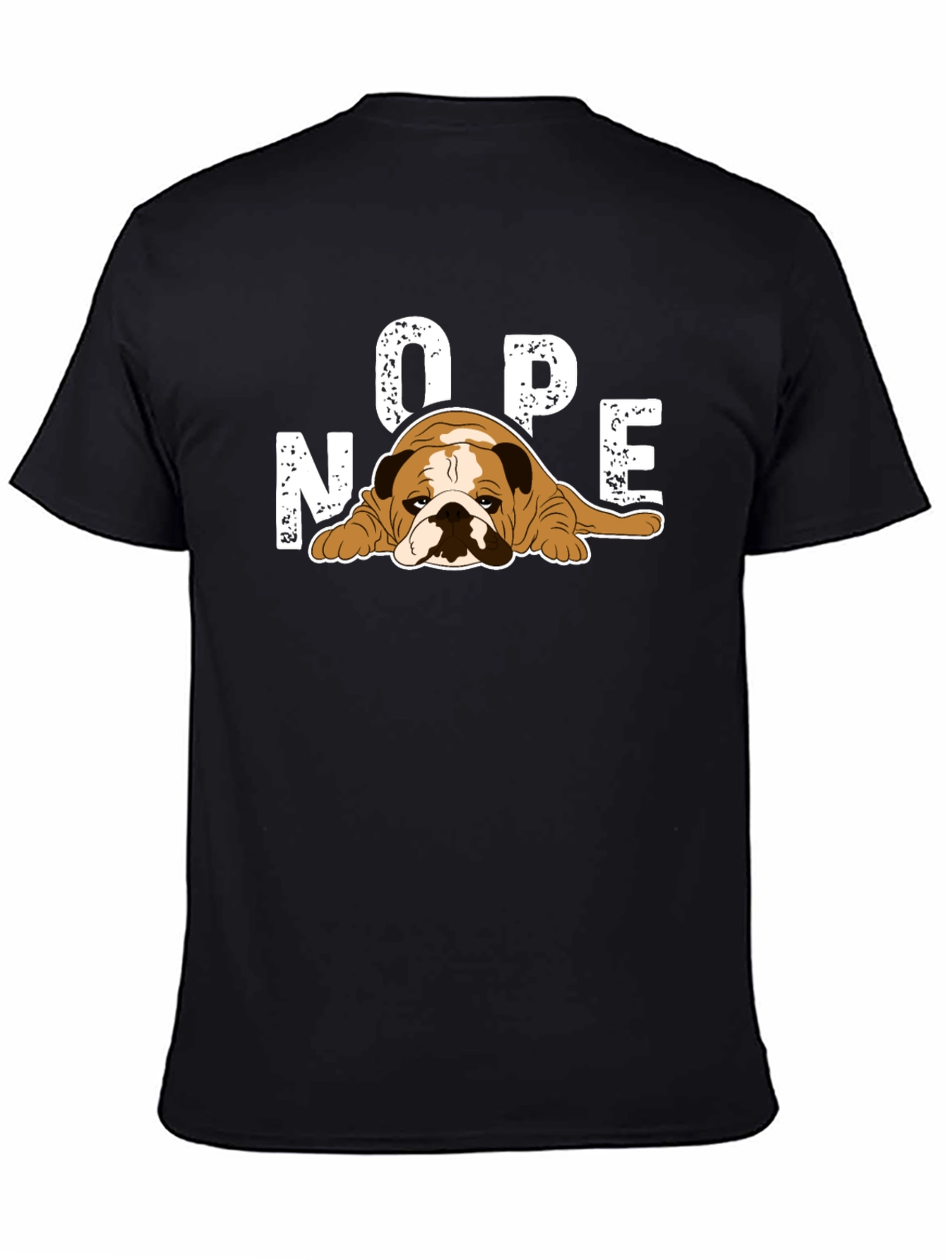Nope Bulldog Graphic T-Shirt