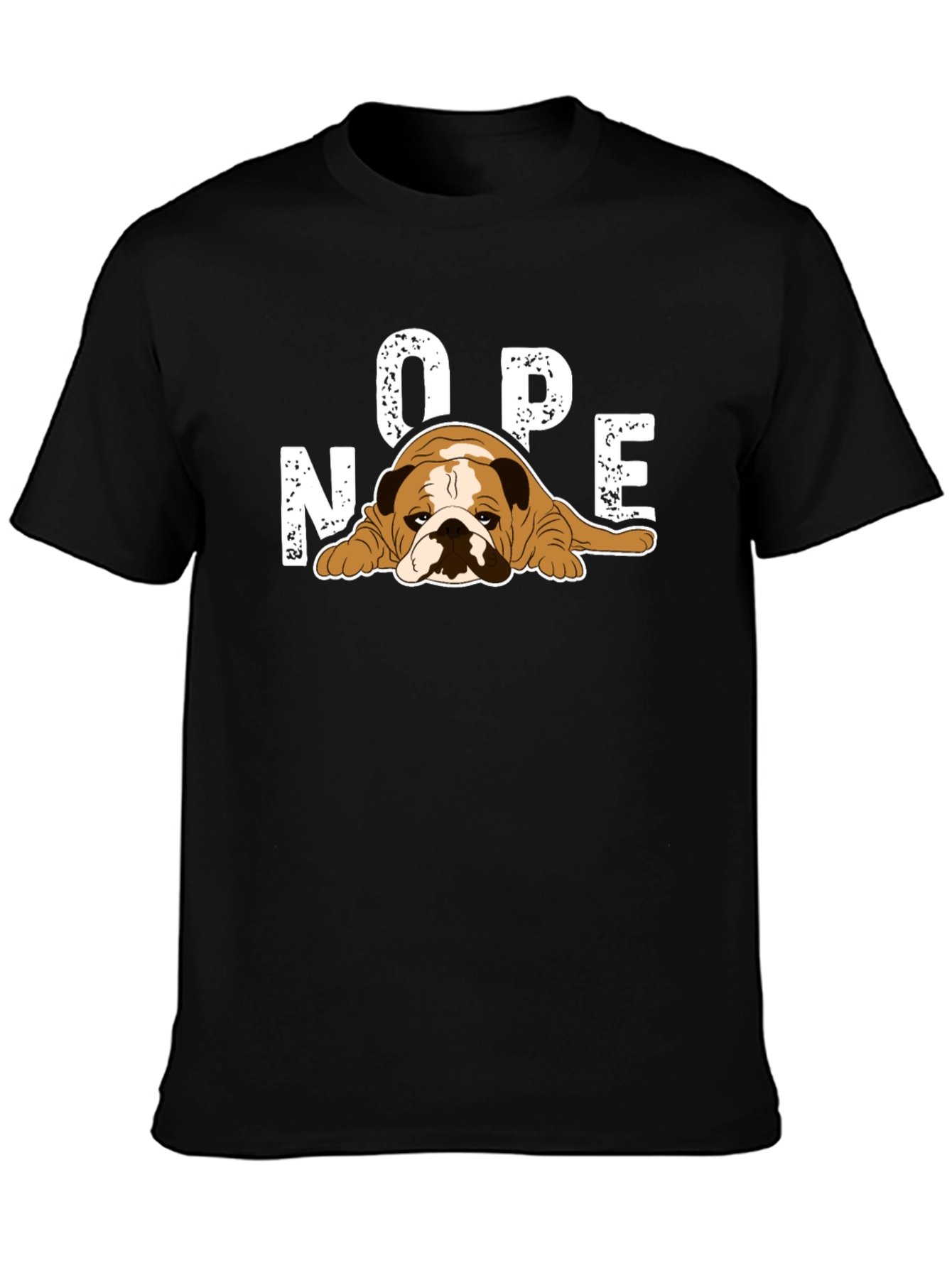 Nope Bulldog Graphic T-Shirt
