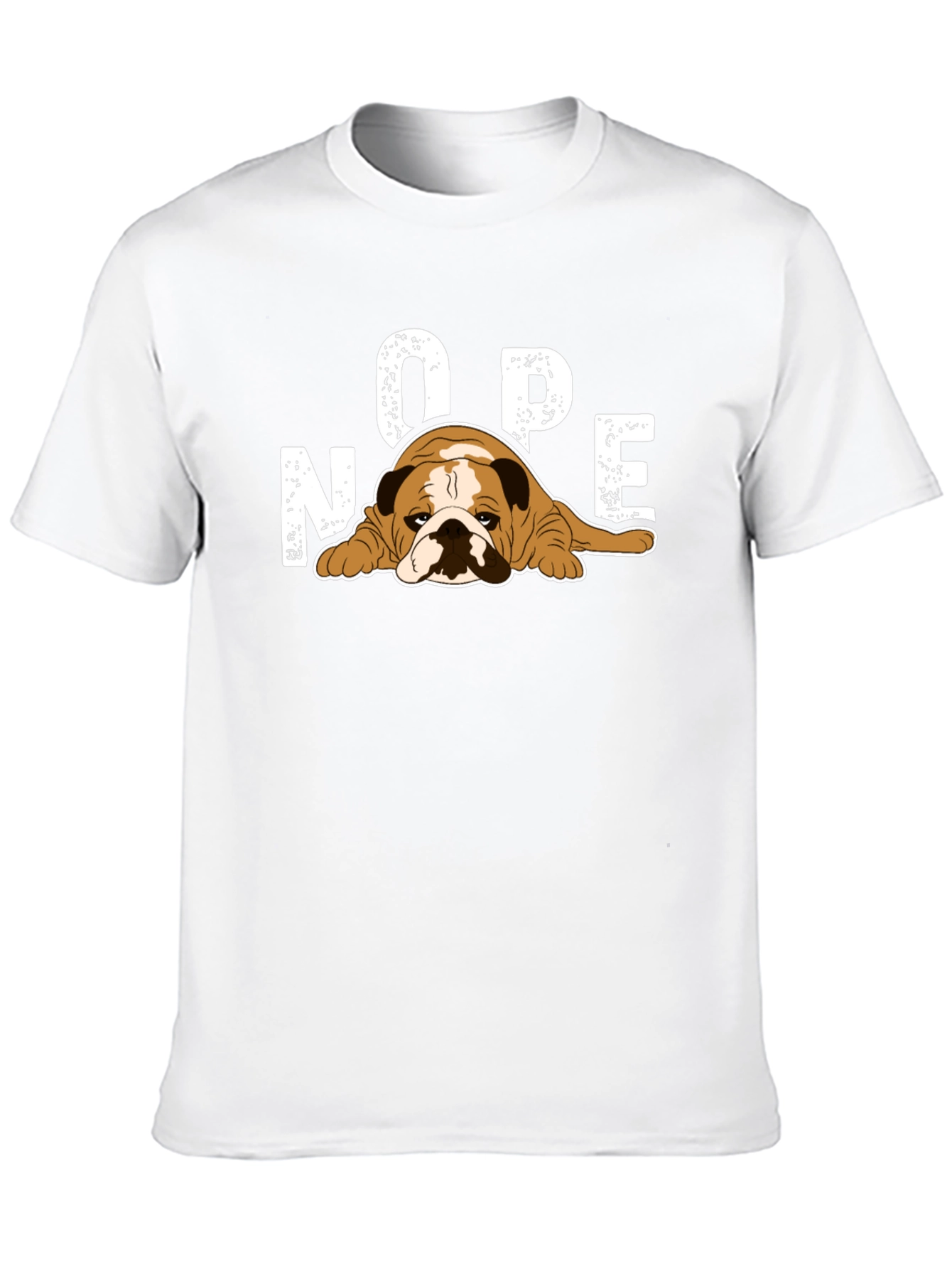 Nope Bulldog Graphic T-Shirt