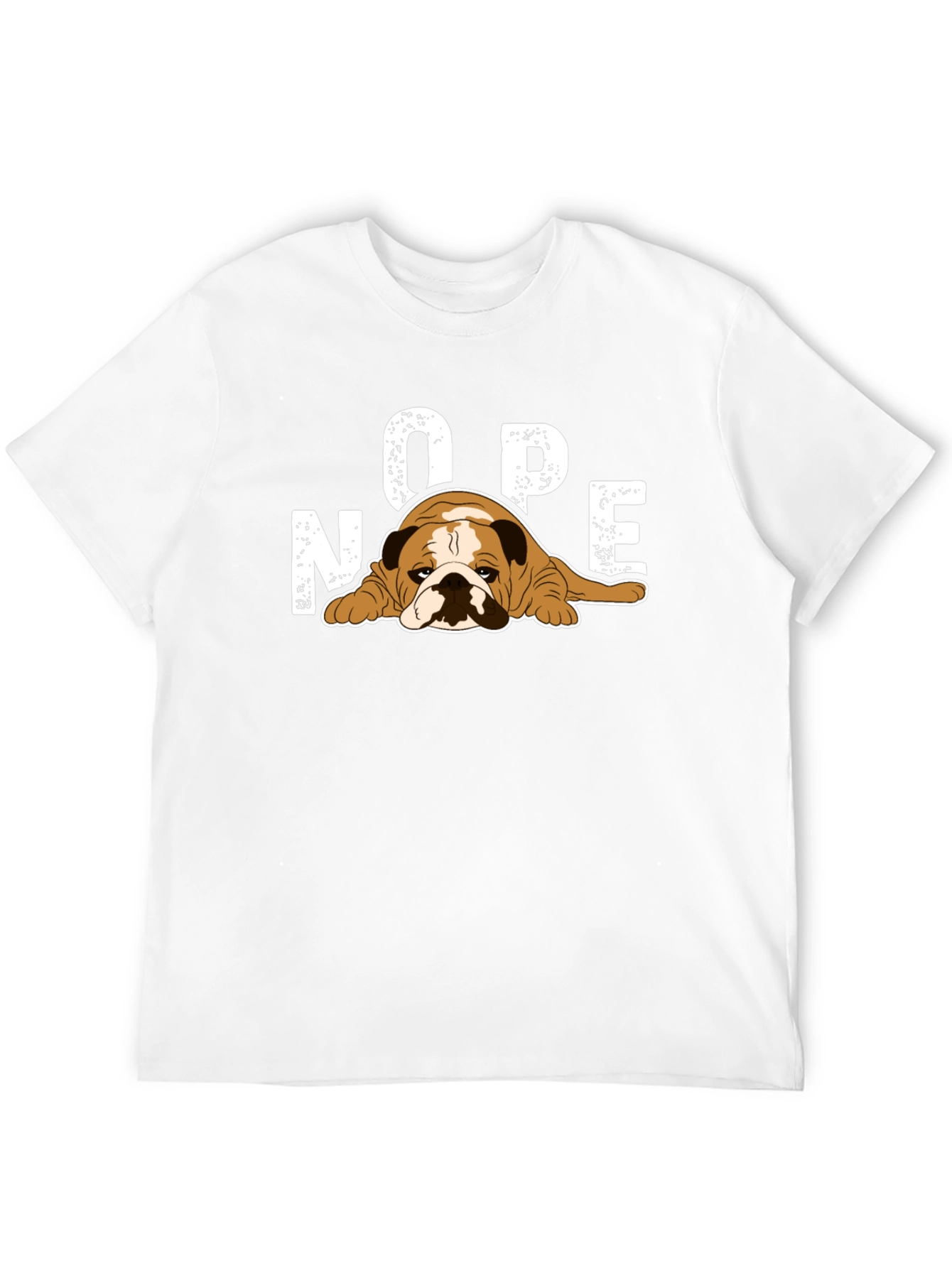 Nope Bulldog Graphic T-Shirt