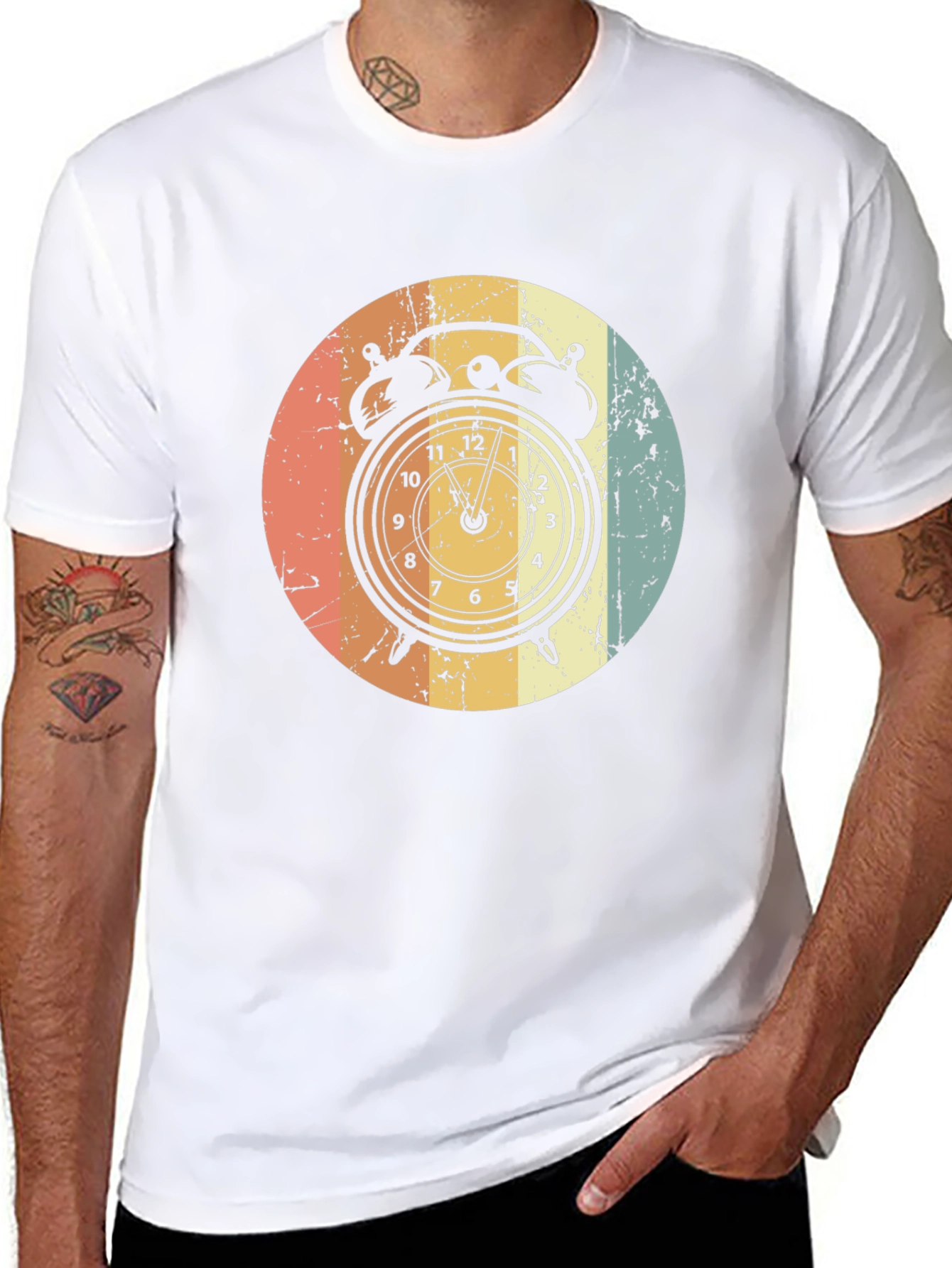 Retro Alarm Clock Graphic T-Shirt