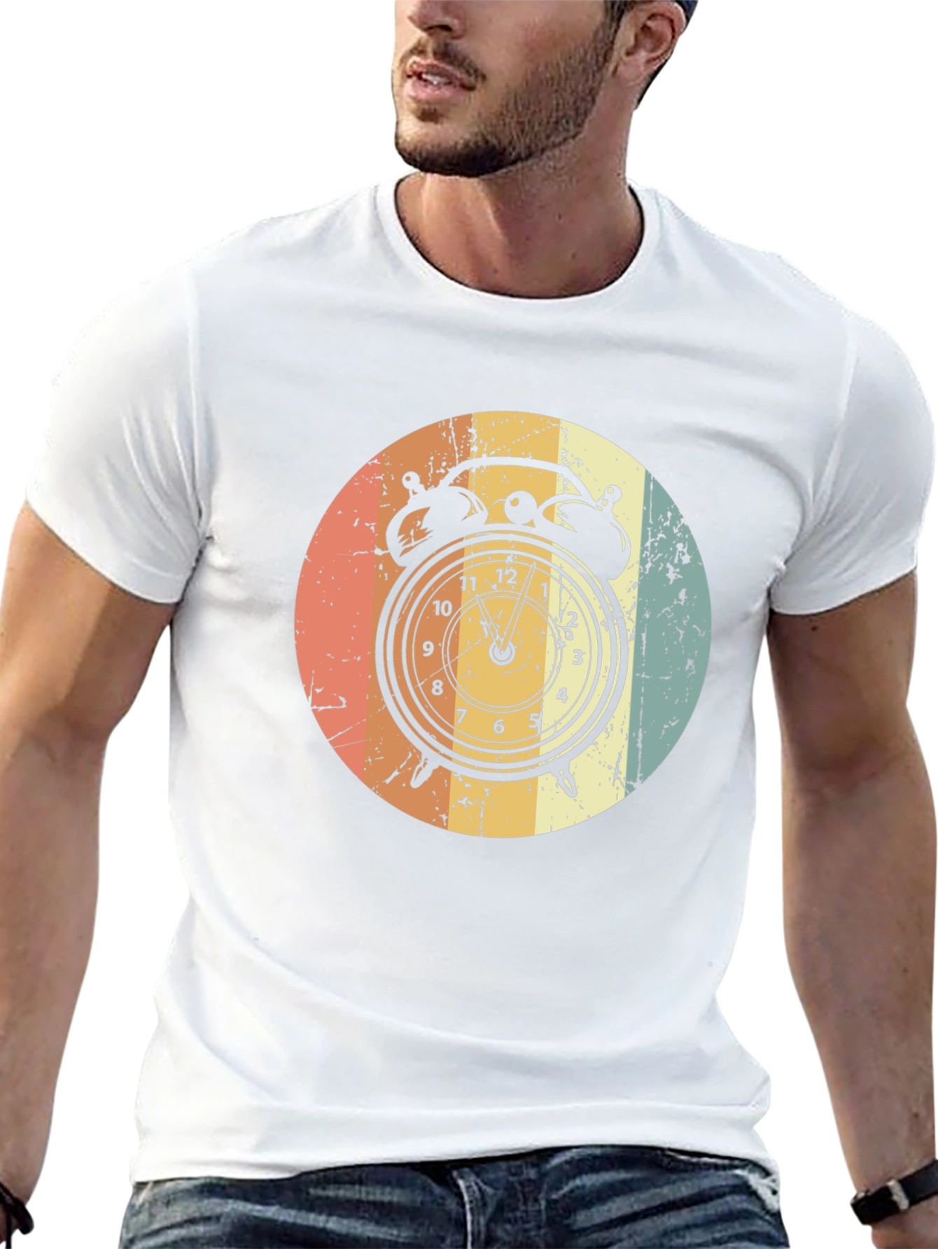 Retro Alarm Clock Graphic T-Shirt