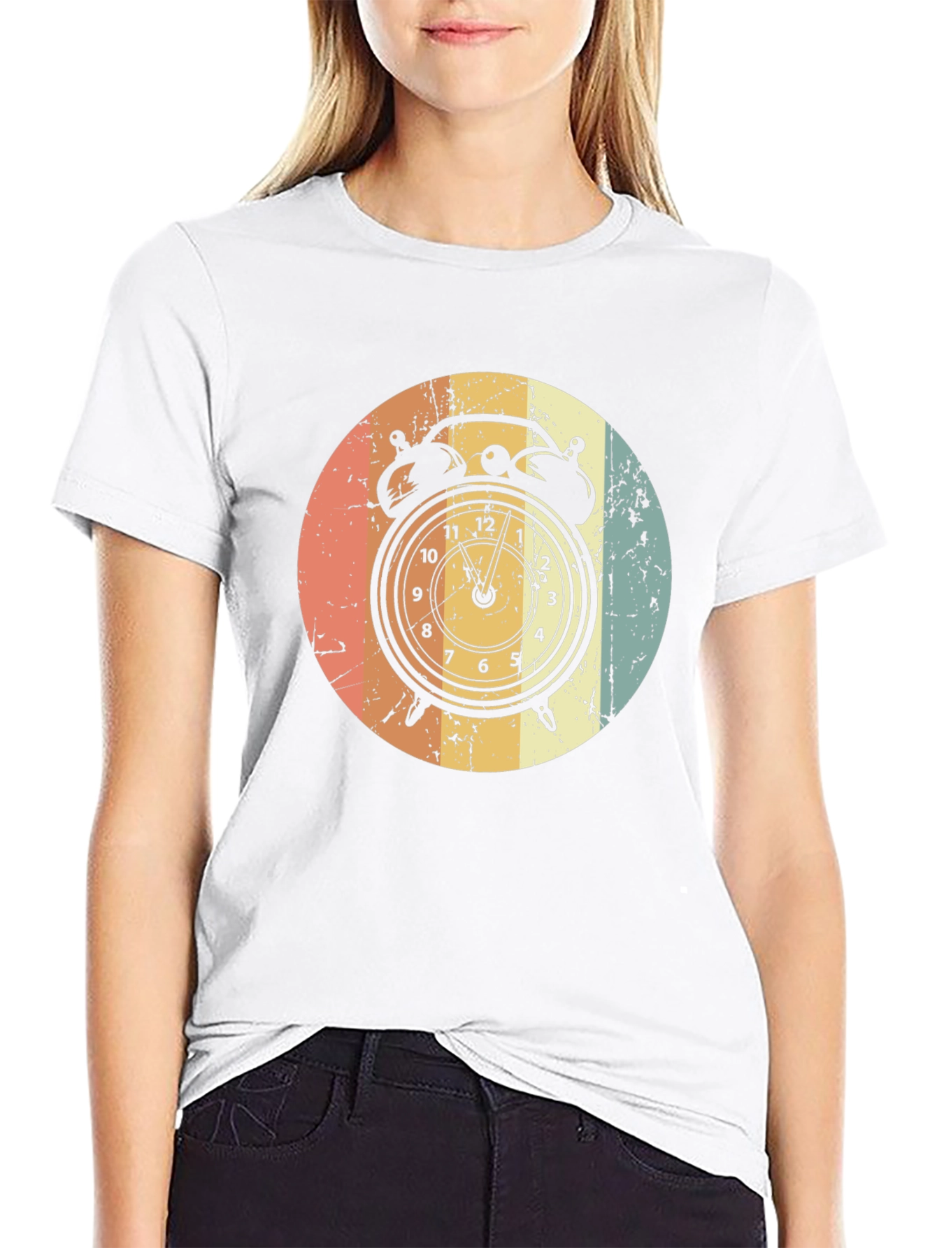 Retro Alarm Clock Graphic T-Shirt