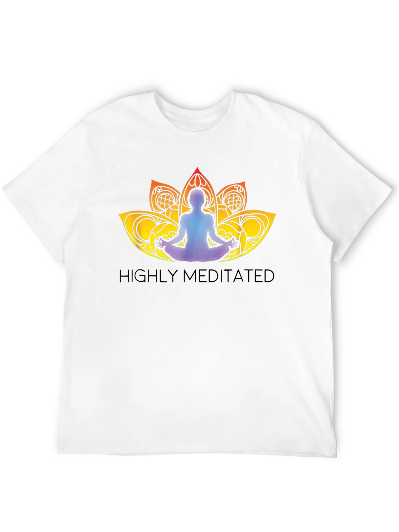 Highly Meditated Graphic Tee - Black Yoga Lotus T-Shirt