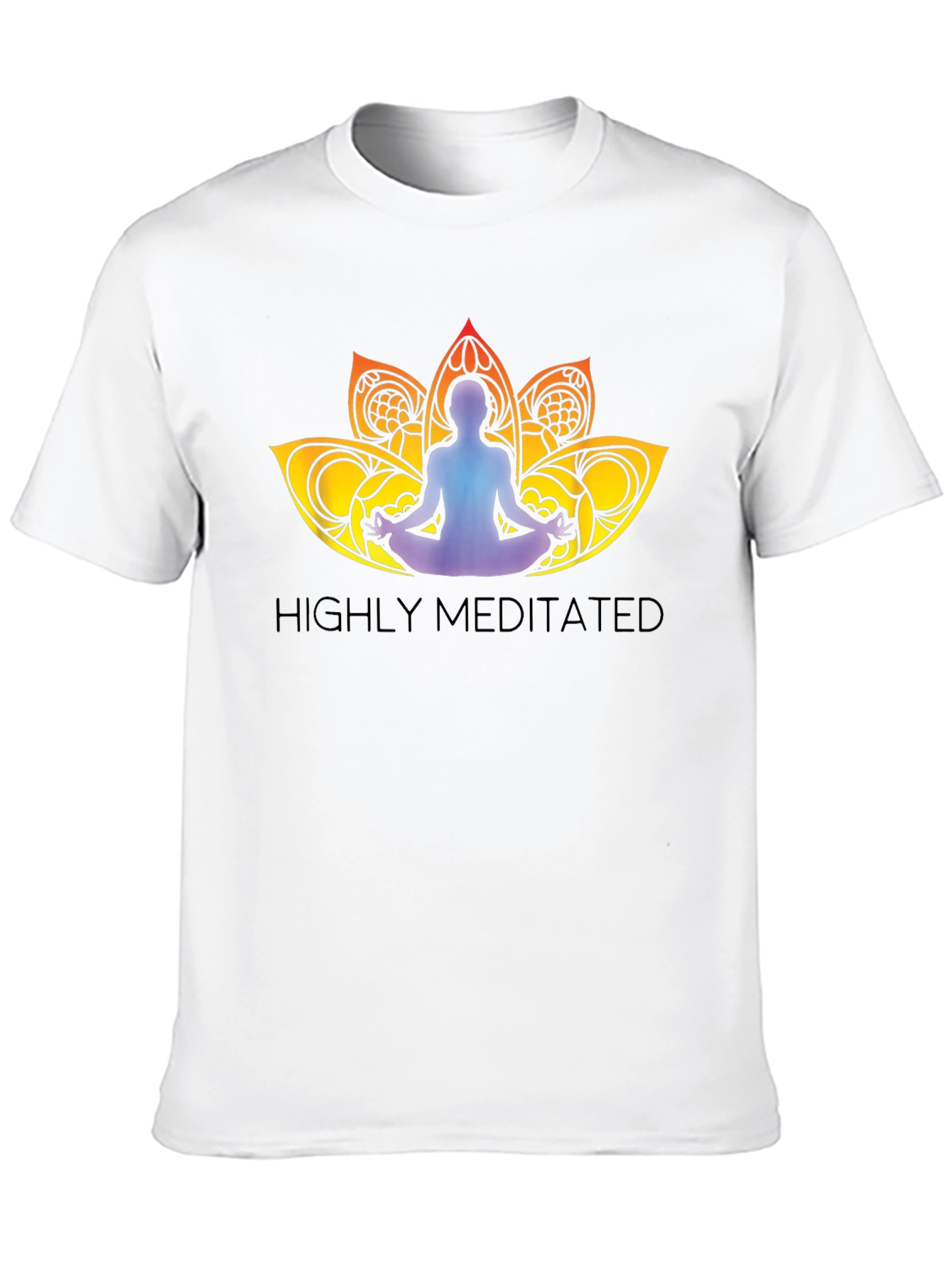 Highly Meditated Graphic Tee - Black Yoga Lotus T-Shirt