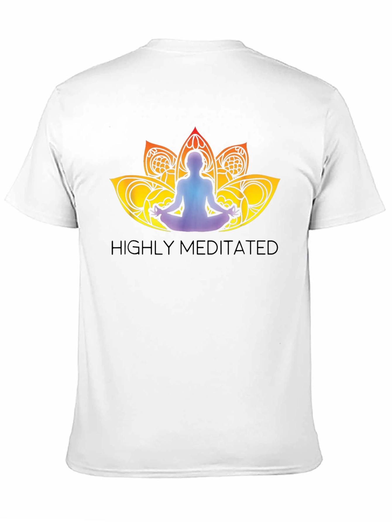 Highly Meditated Graphic Tee - Black Yoga Lotus T-Shirt