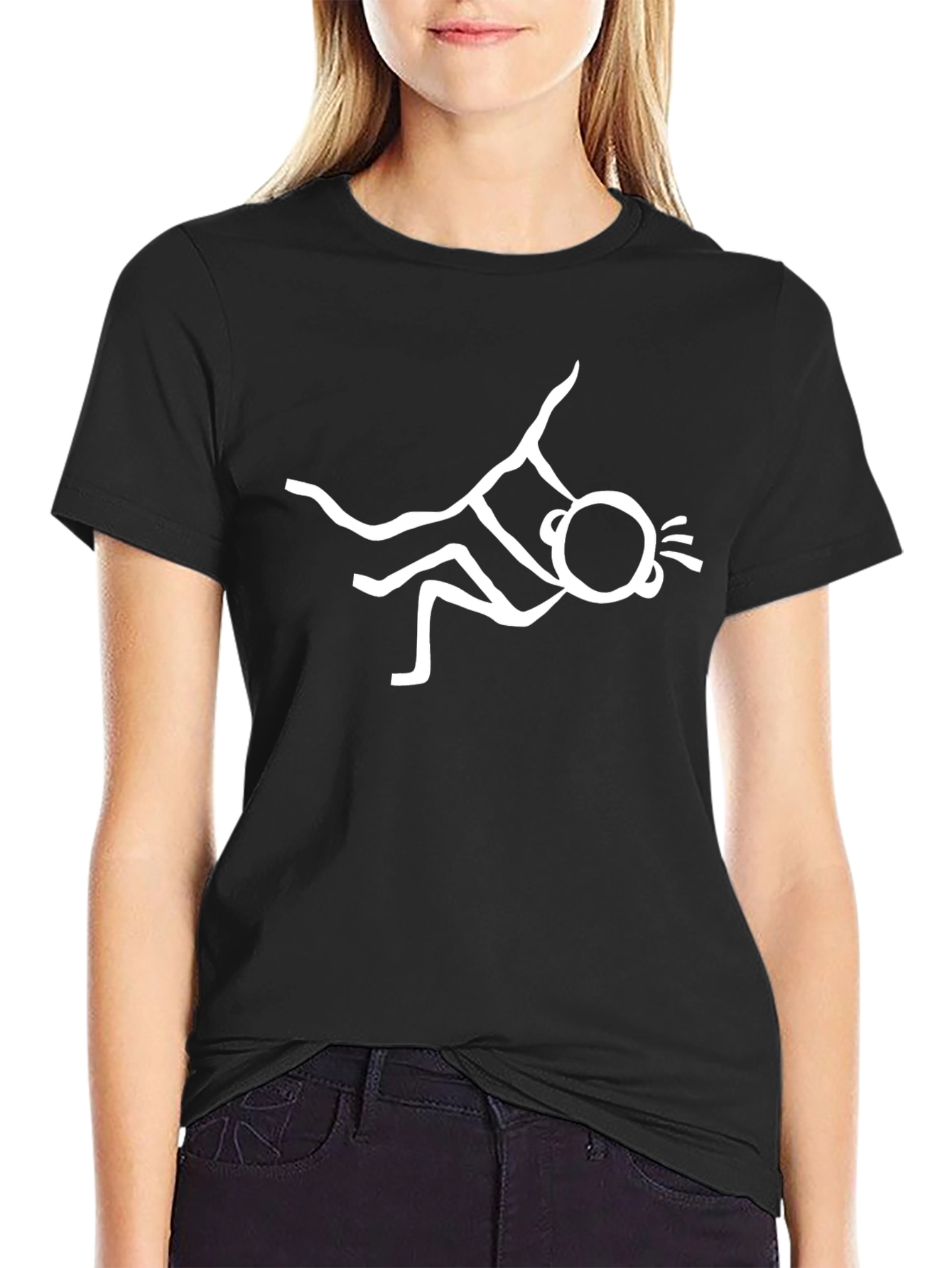 Funny Stick Figure T-Shirt - Black Graphic Tee