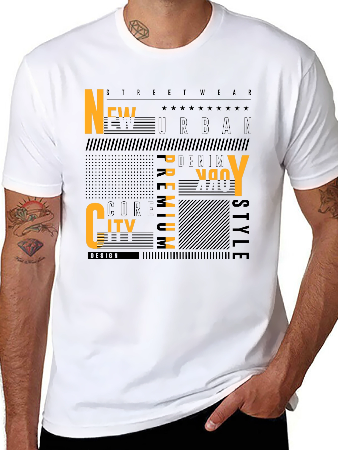 Urban Style Black Graphic Tee