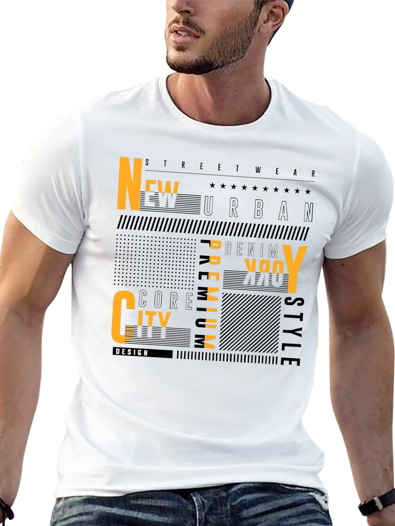 Urban Style Black Graphic Tee