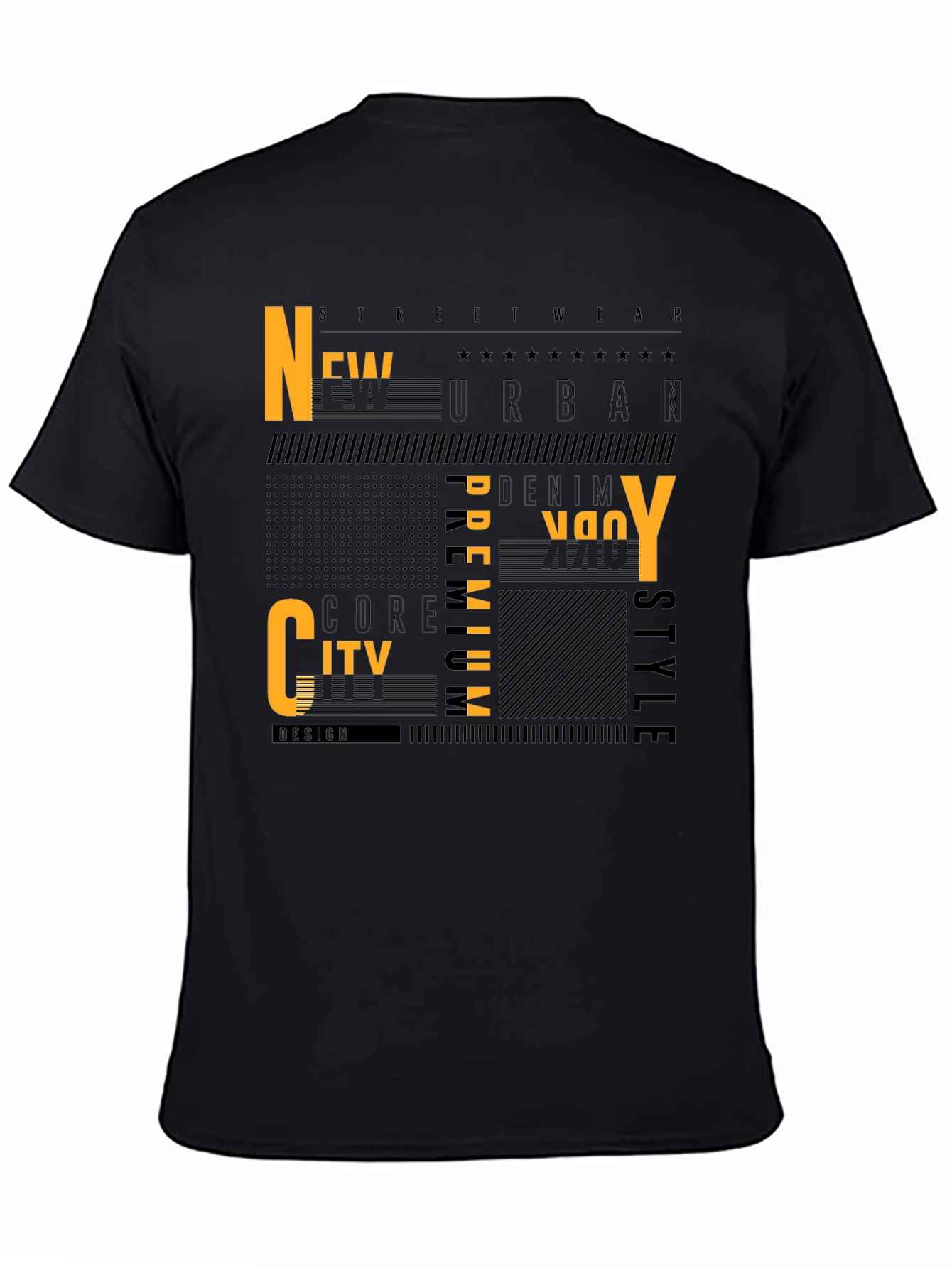 Urban Style Black Graphic Tee
