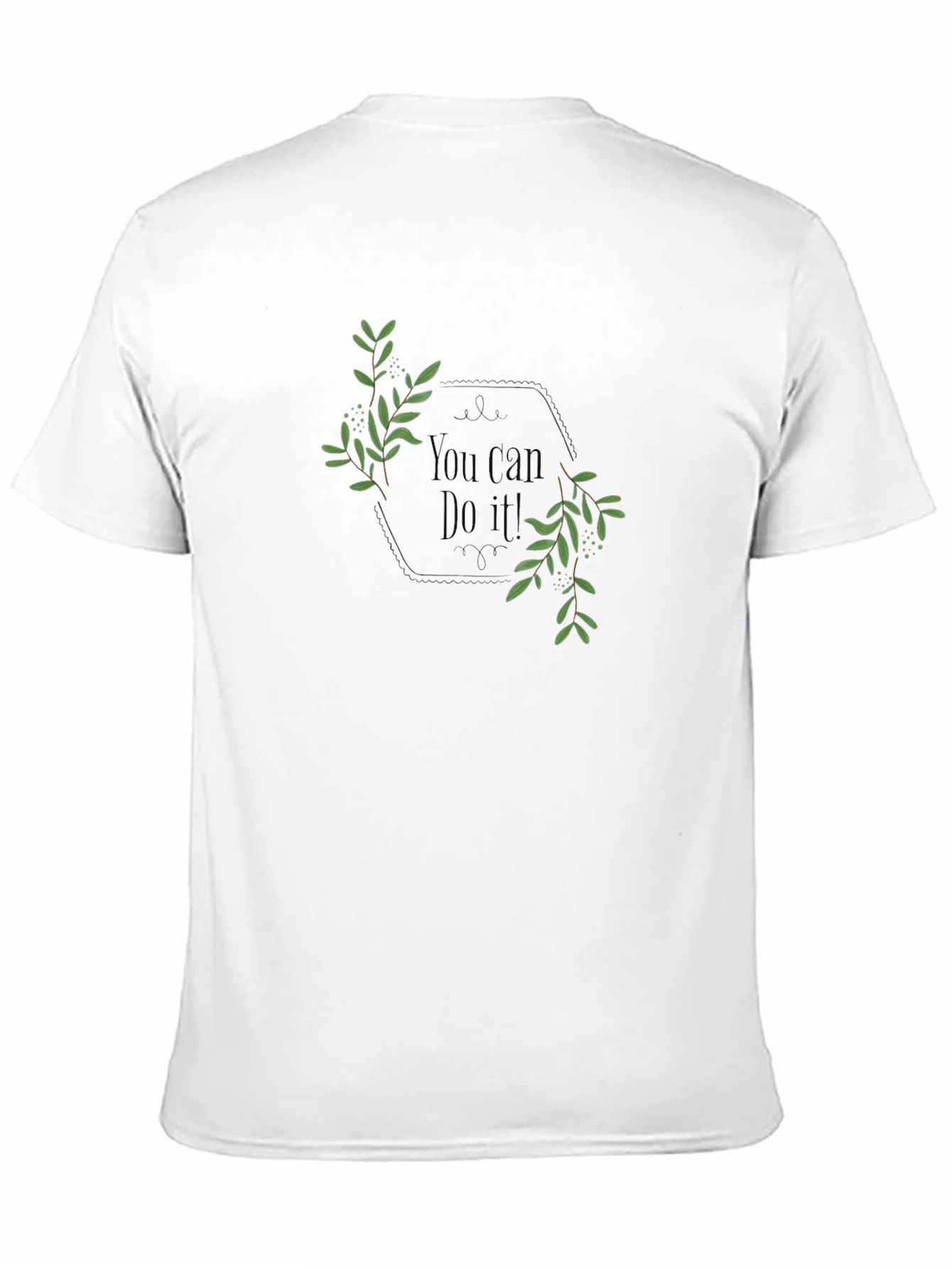 Motivational Black T-Shirt: You Can Do It!
