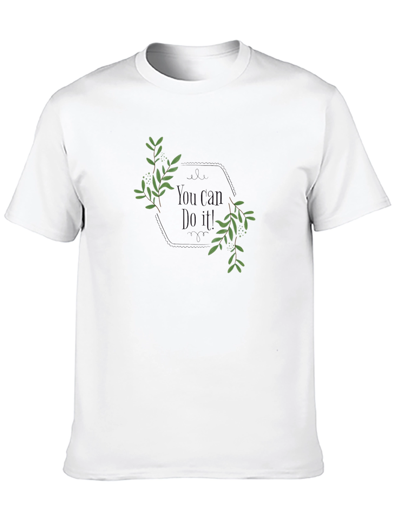 Motivational Black T-Shirt: You Can Do It!