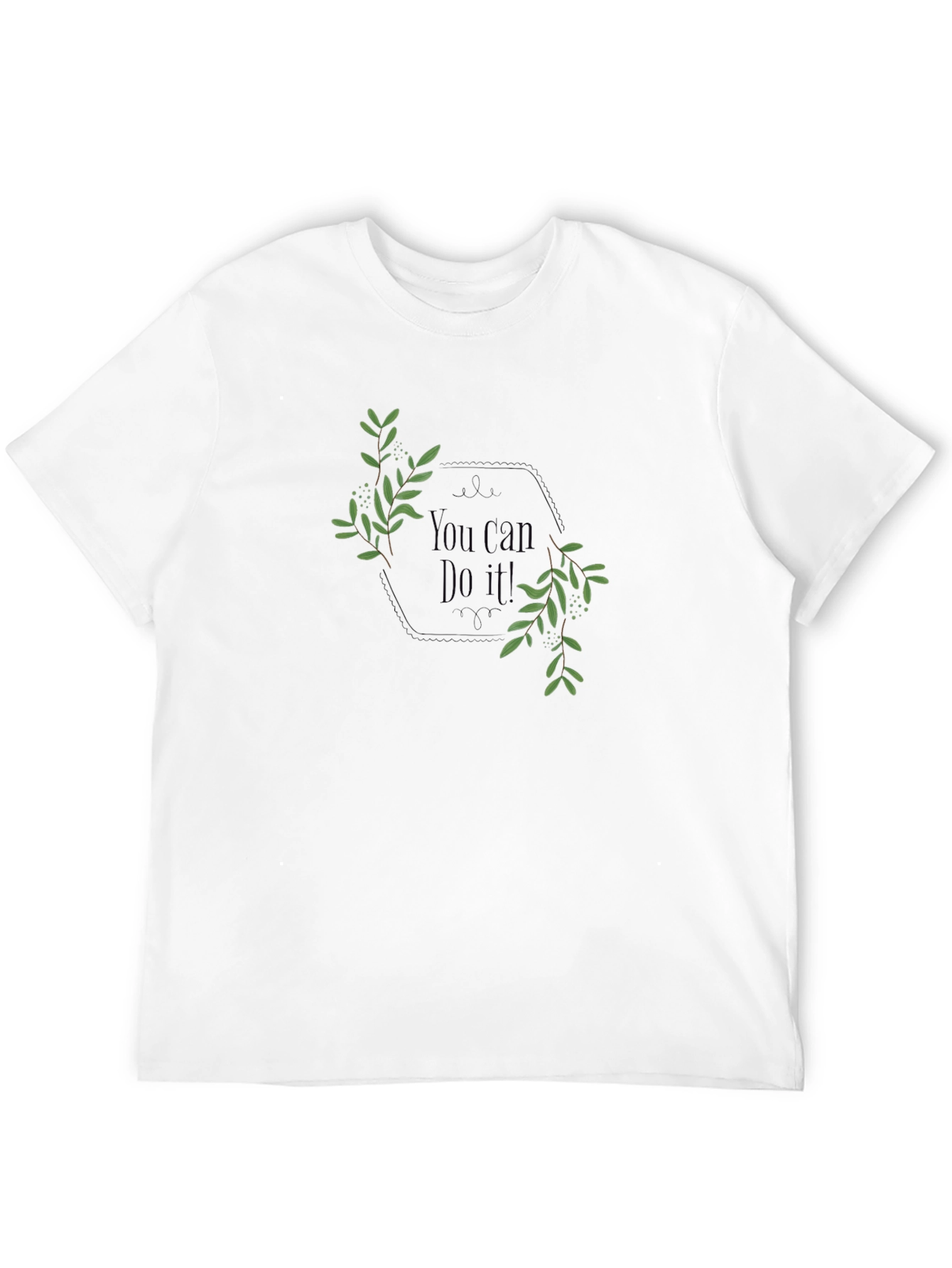 Motivational Black T-Shirt: You Can Do It!