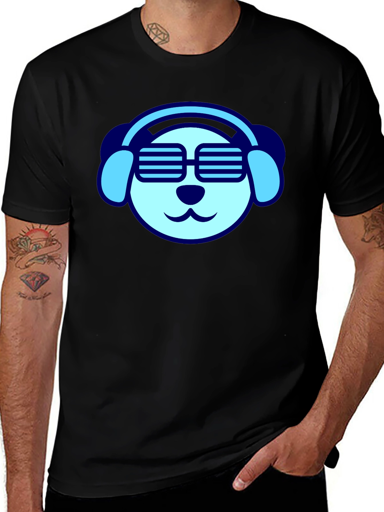 Cool Dog Tee - Headphones & Shades