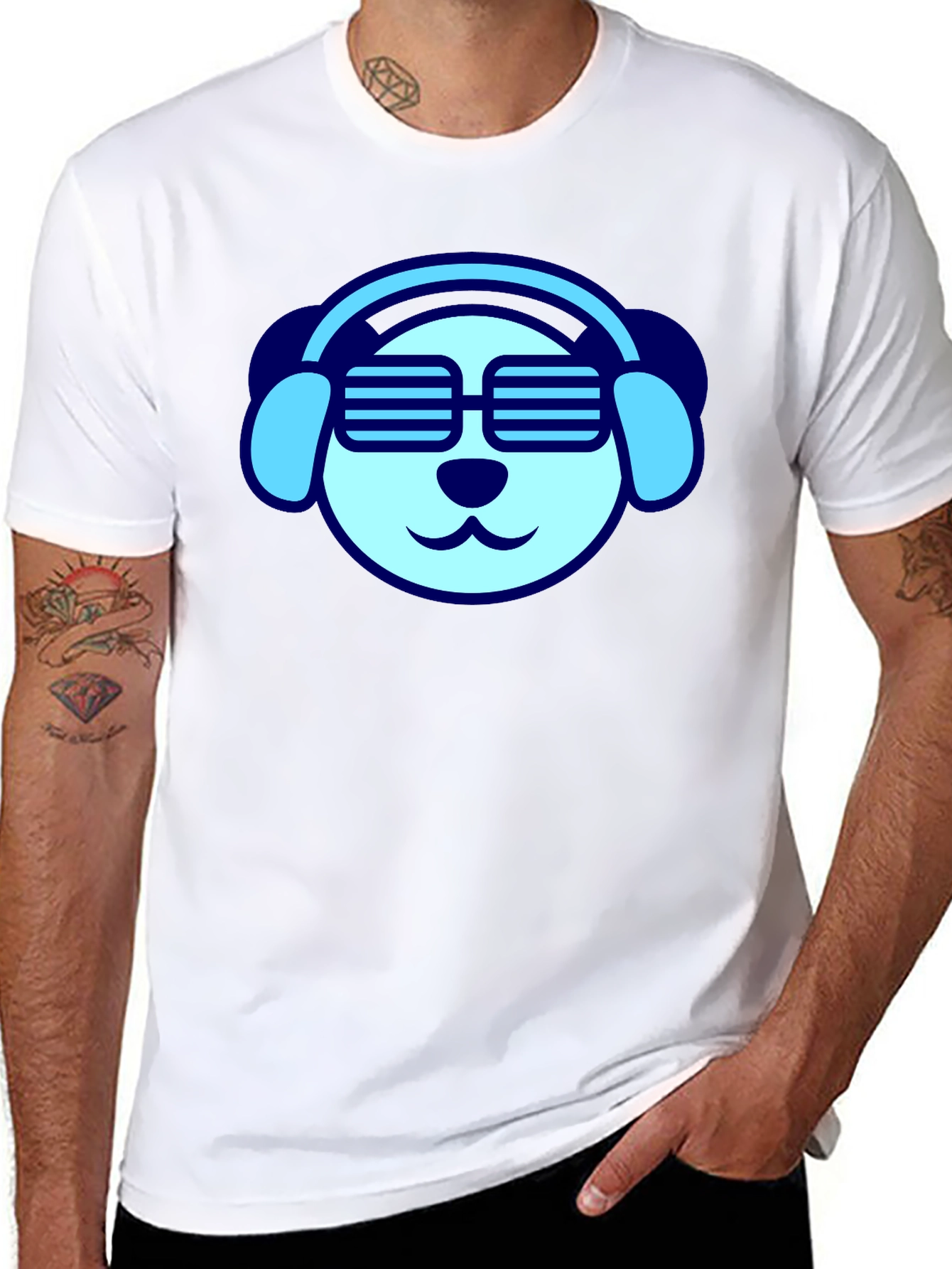 Cool Dog Tee - Headphones & Shades