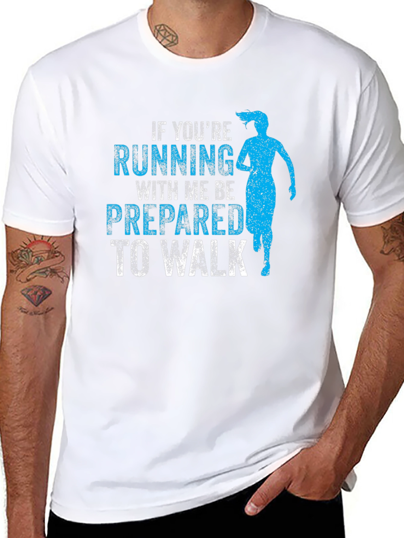 Funny Running T-Shirt - If Youre Running With Me...