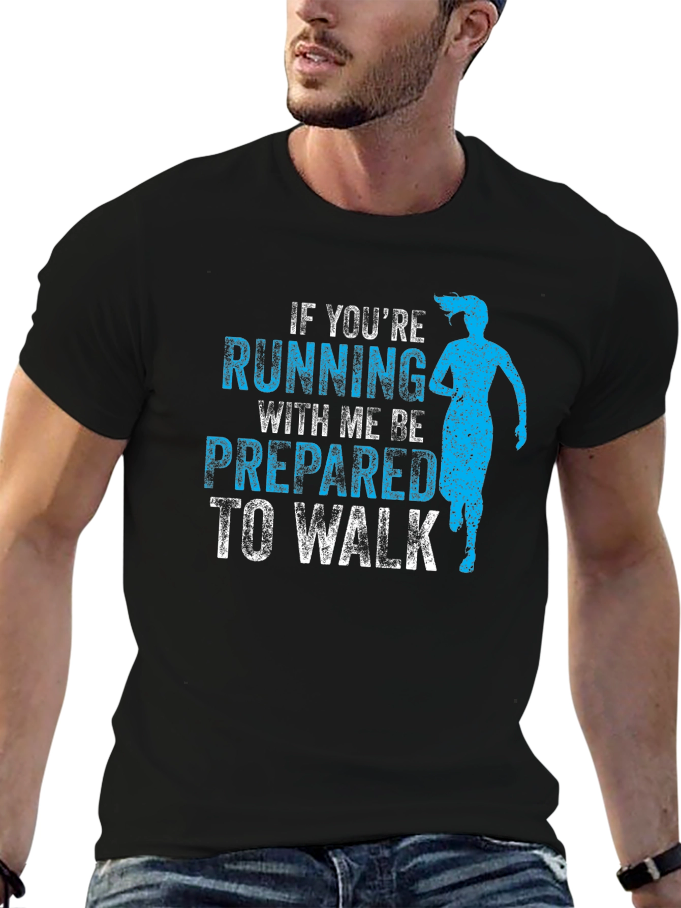 Funny Running T-Shirt - If Youre Running With Me...