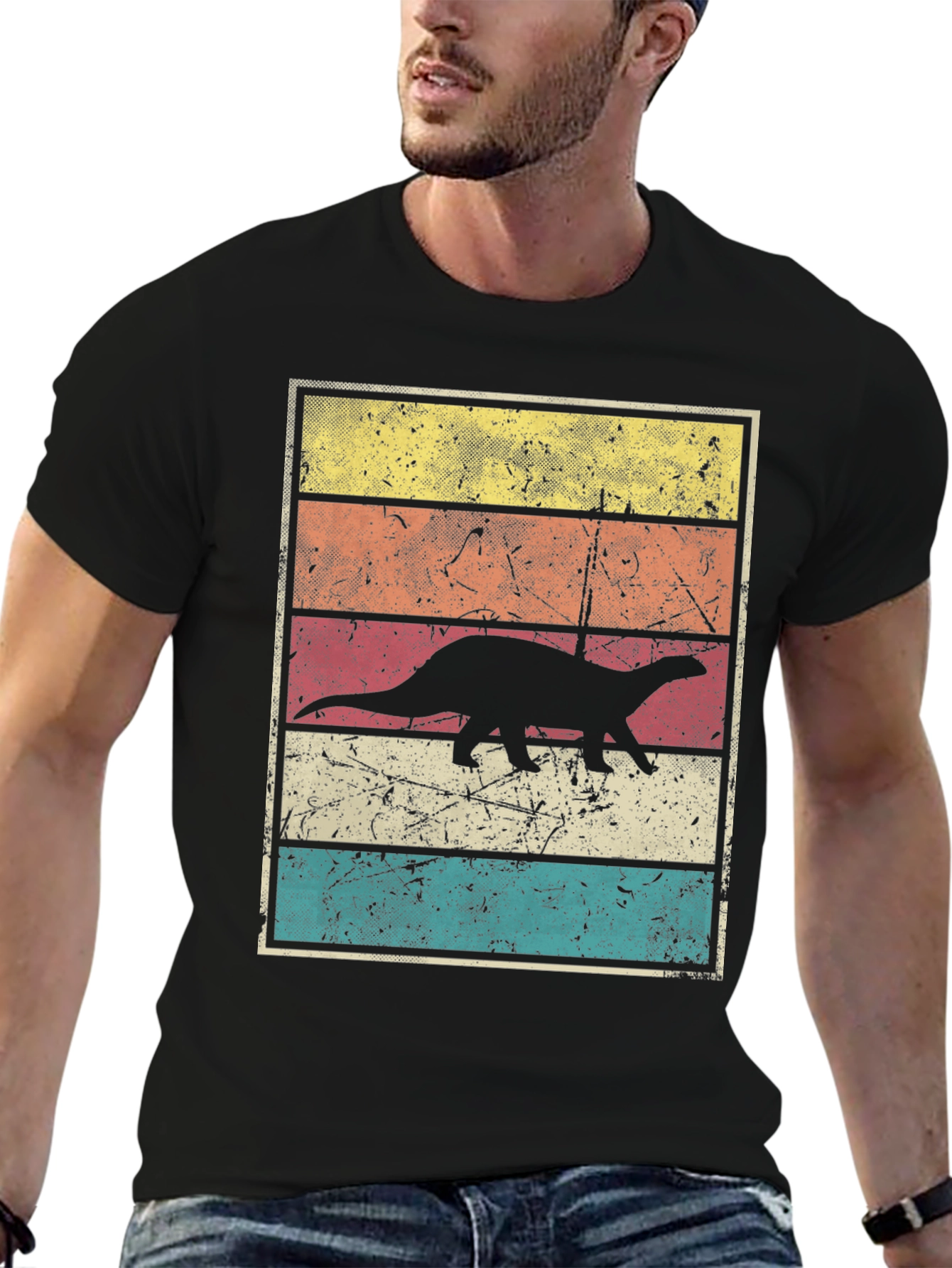 Retro Dinosaur Graphic T-Shirt