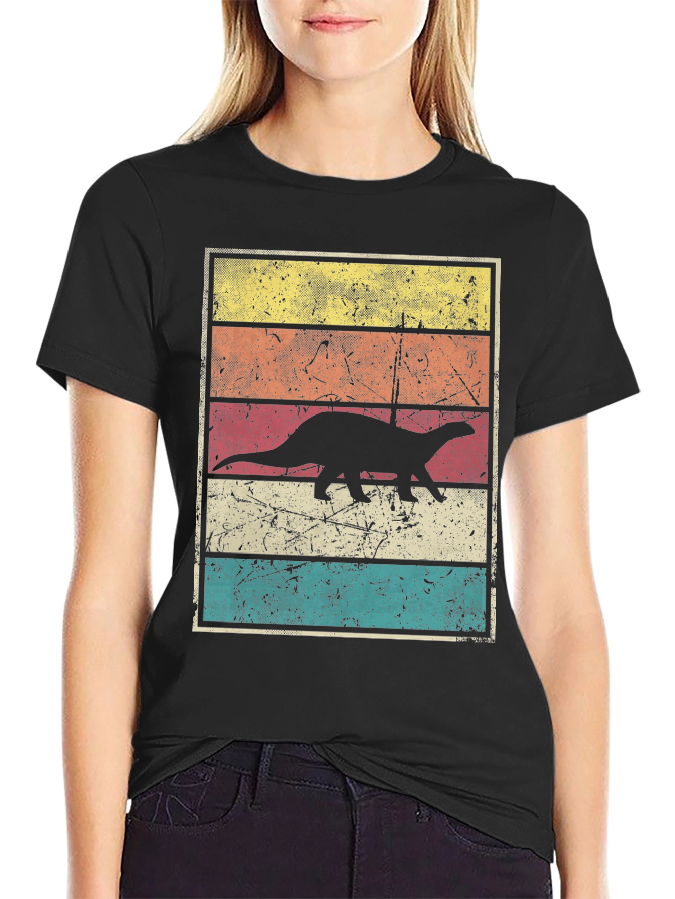 Retro Dinosaur Graphic T-Shirt