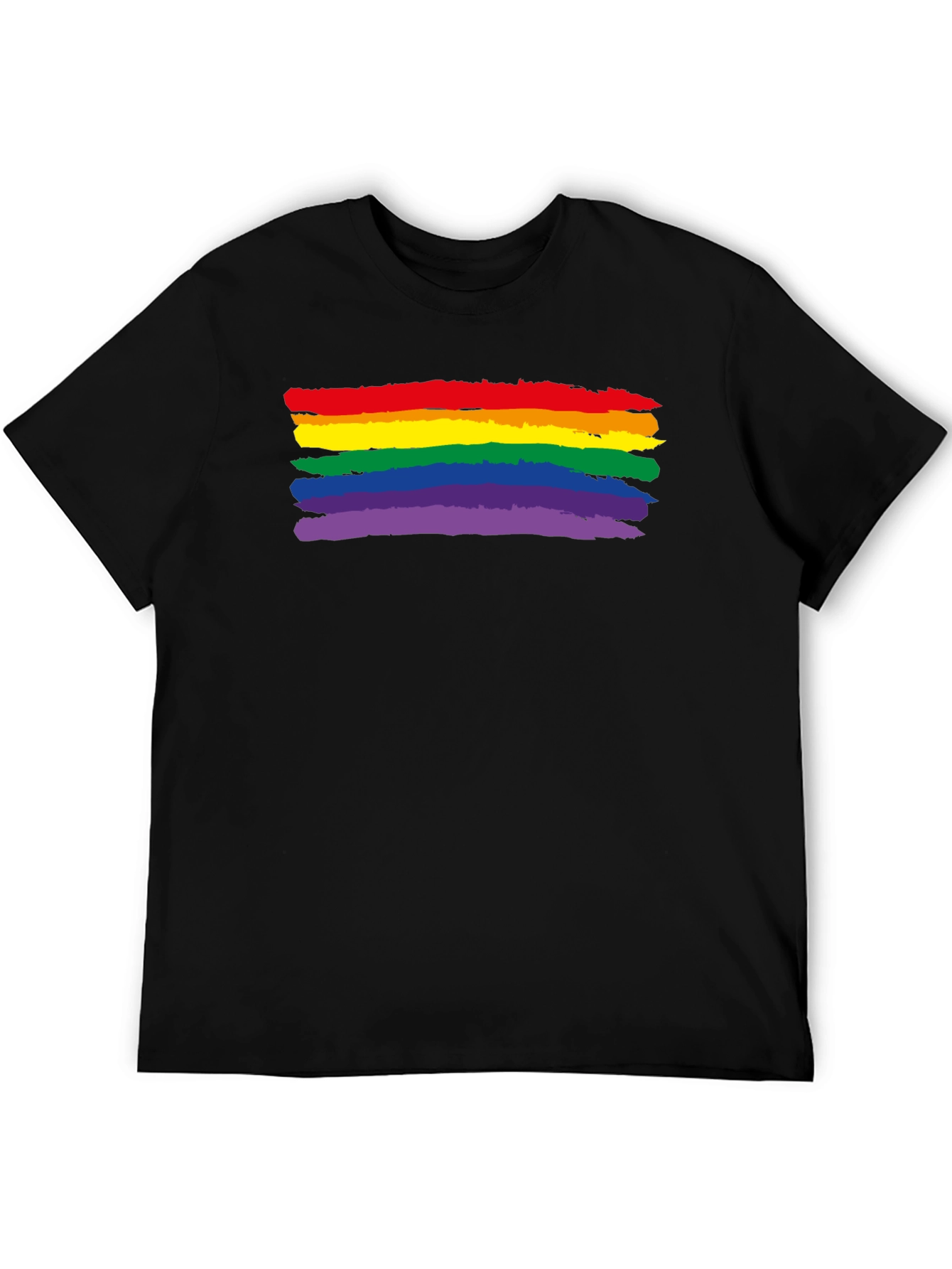 Pride Rainbow T-Shirt - Black Graphic Tee