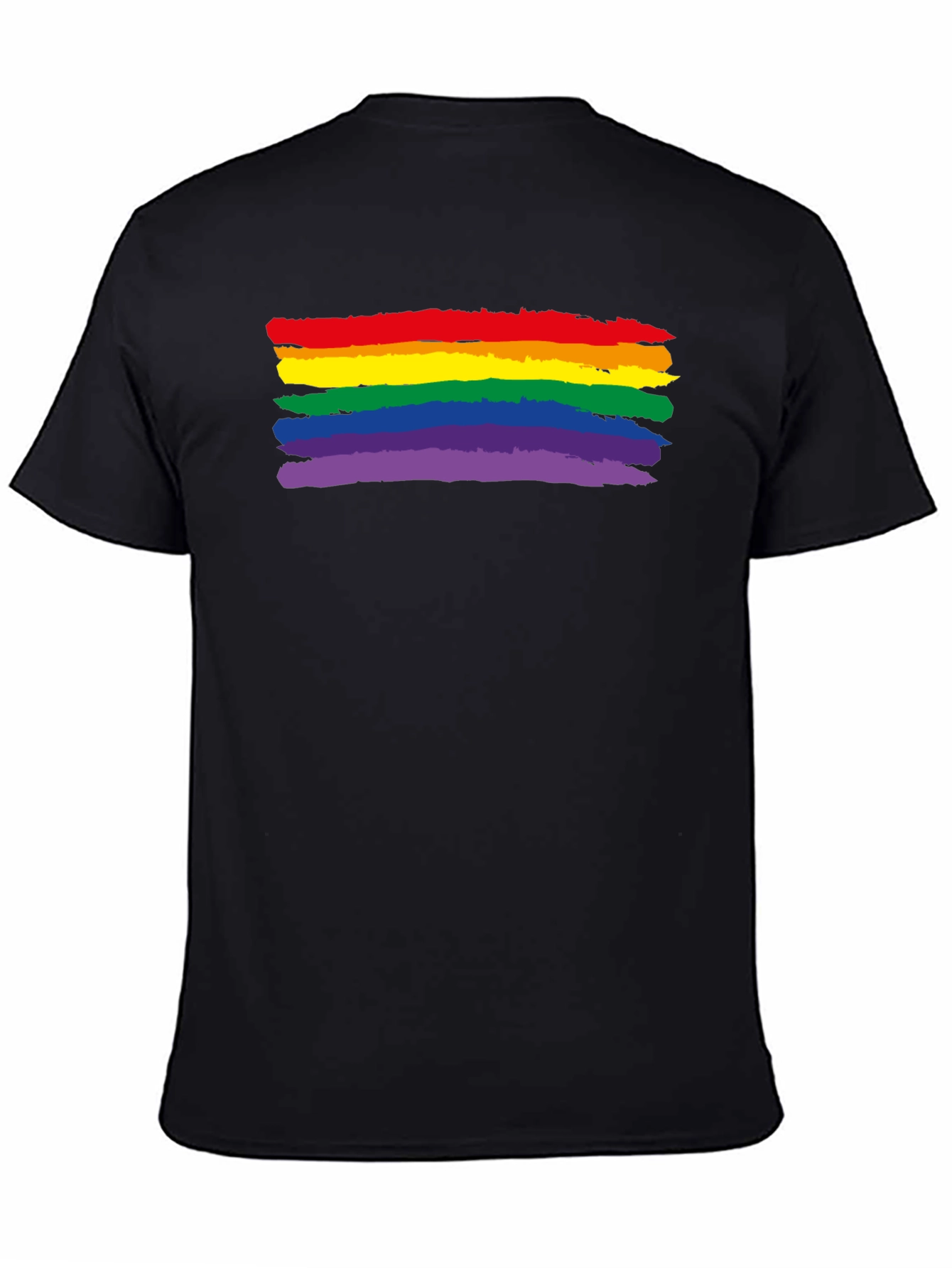 Pride Rainbow T-Shirt - Black Graphic Tee