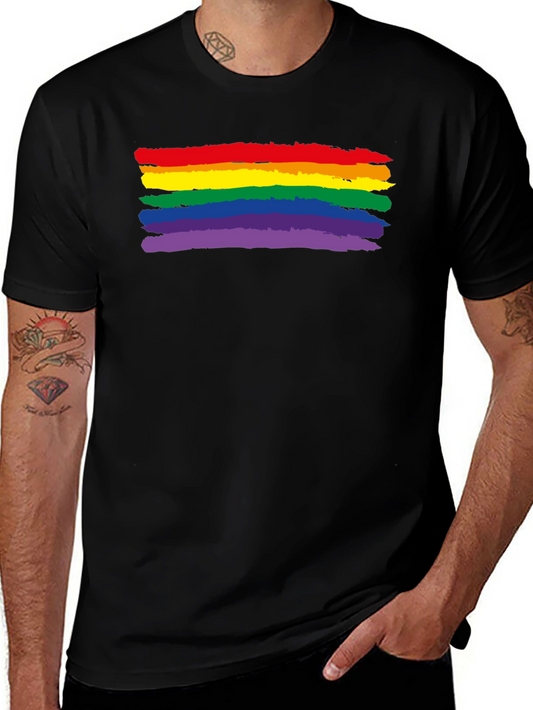 Pride Rainbow T-Shirt - Black Graphic Tee