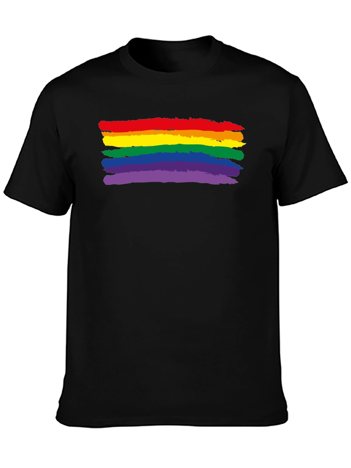 Pride Rainbow T-Shirt - Black Graphic Tee