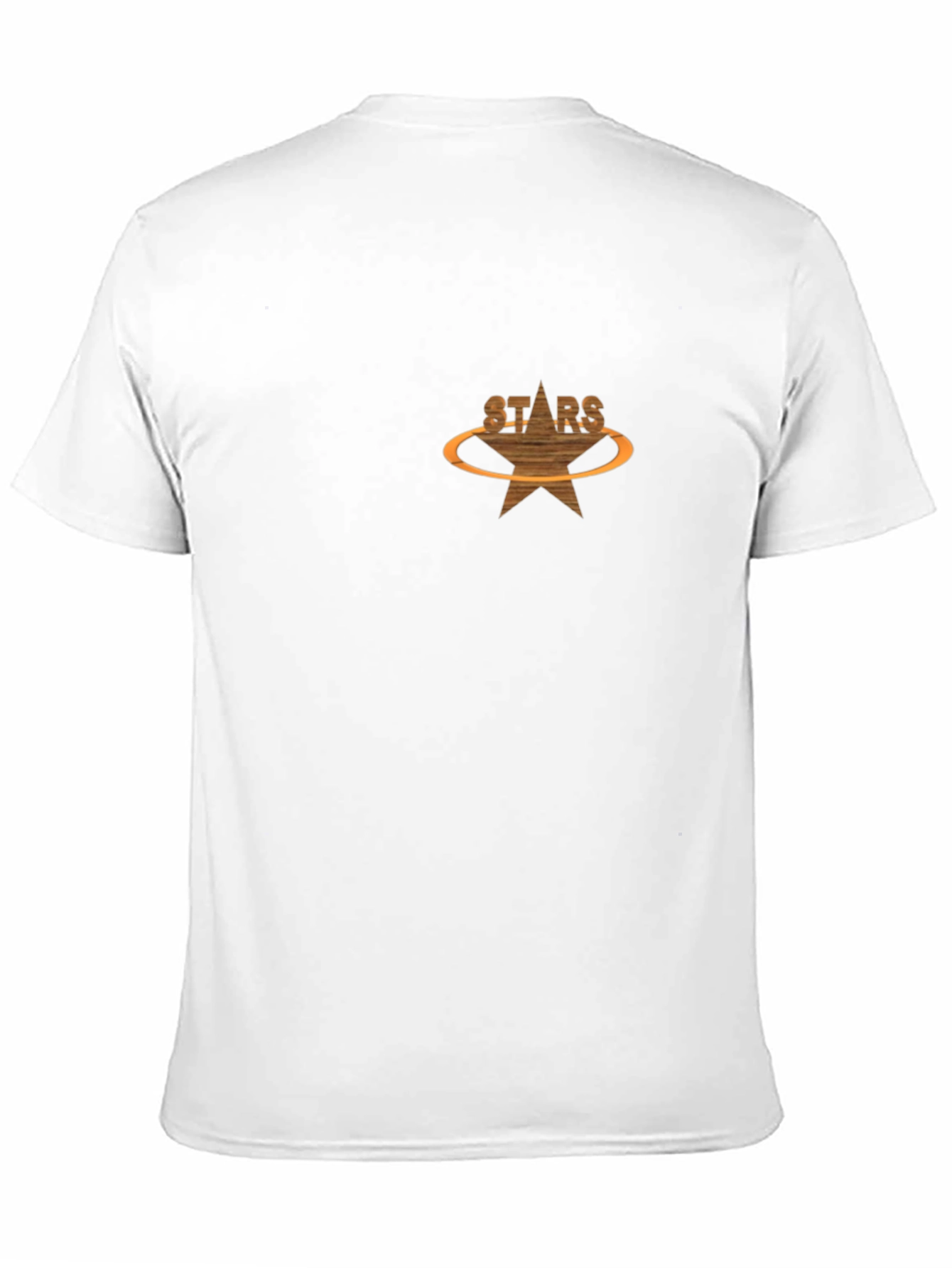 Black T-Shirt with Stars Graphic