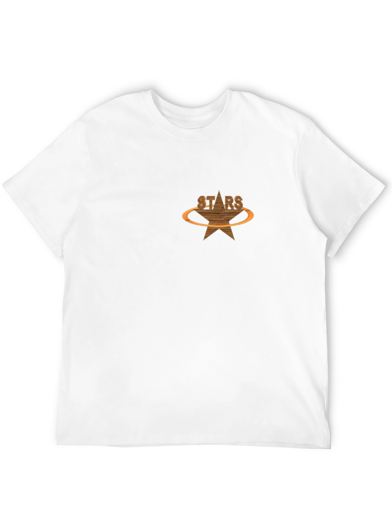 Black T-Shirt with Stars Graphic