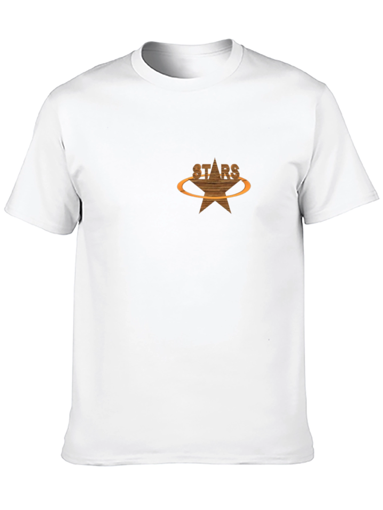 Black T-Shirt with Stars Graphic