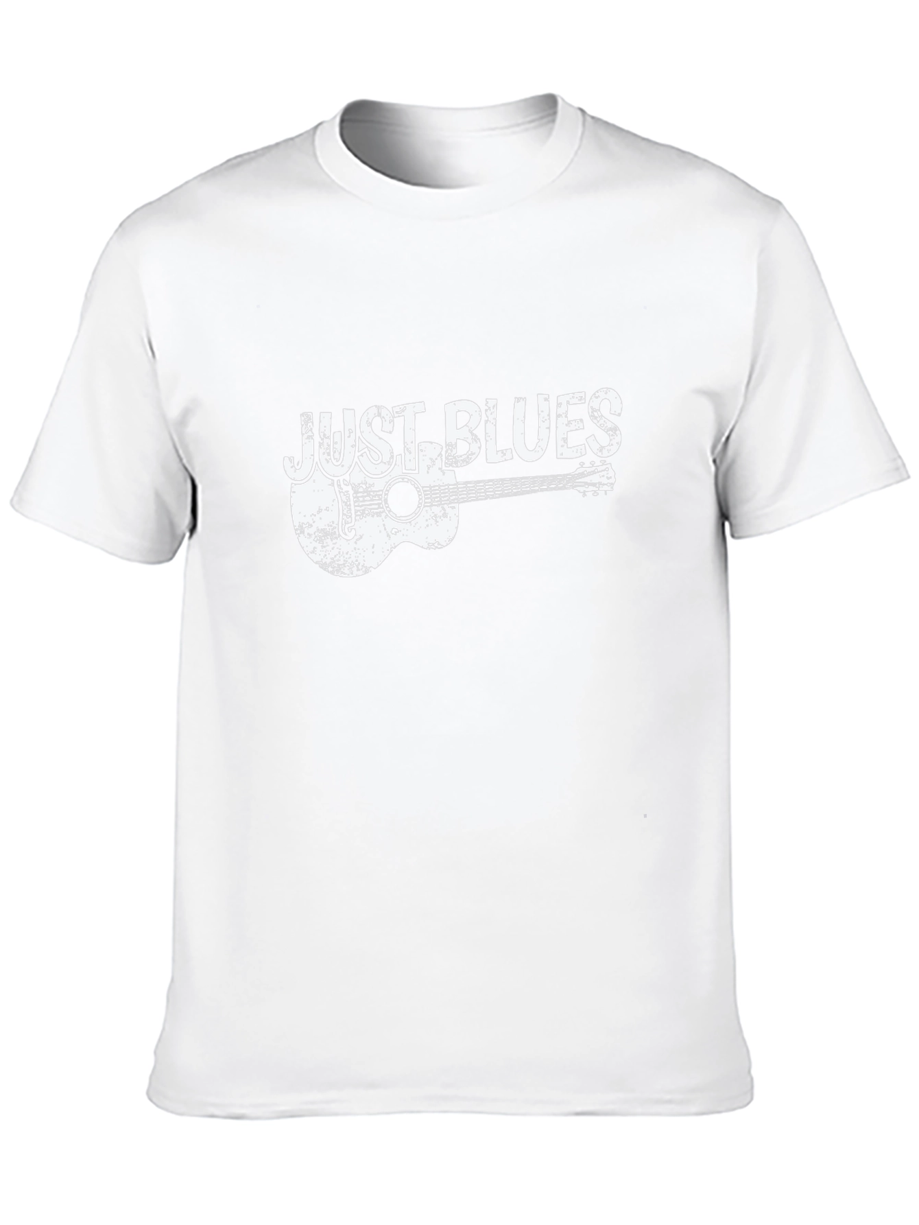 Just Blues Guitar Graphic Tee - Black Cotton T-Shirt