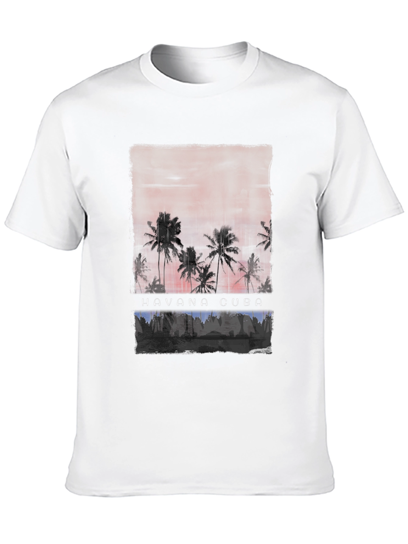 Havana Cuba Palms T-Shirt - Sunset Silhouette Tee
