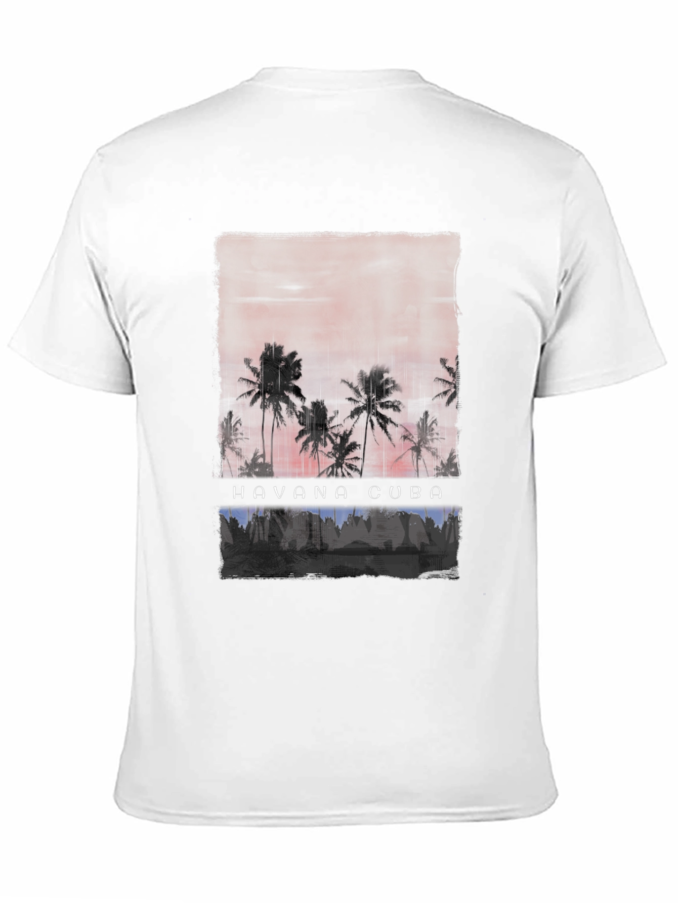 Havana Cuba Palms T-Shirt - Sunset Silhouette Tee