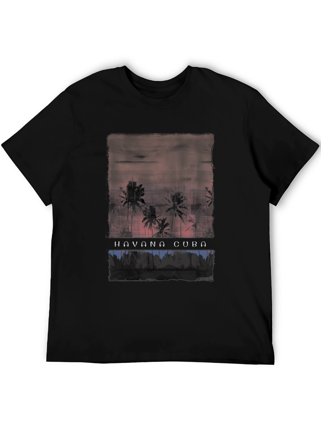Havana Cuba Palms T-Shirt - Sunset Silhouette Tee