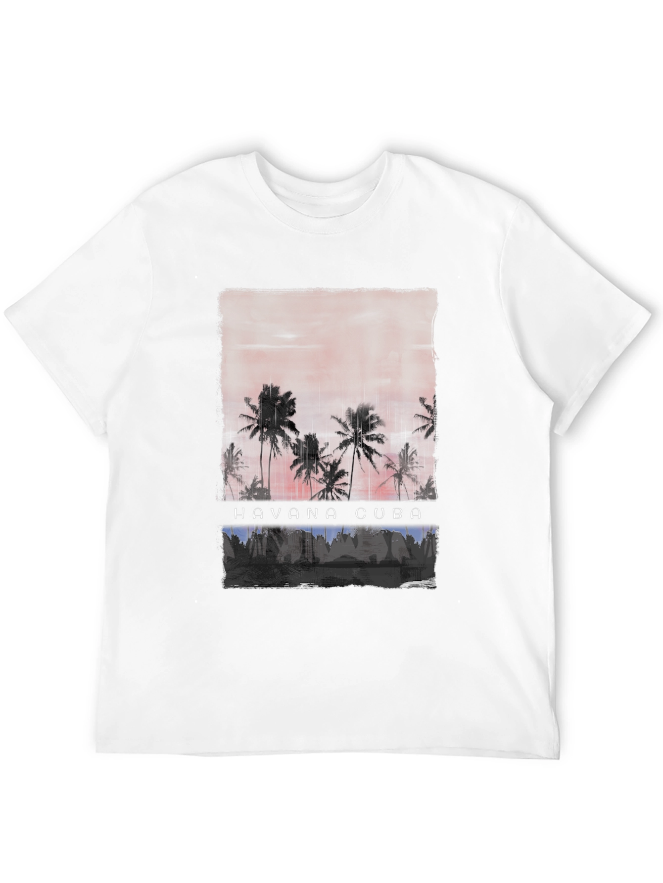 Havana Cuba Palms T-Shirt - Sunset Silhouette Tee