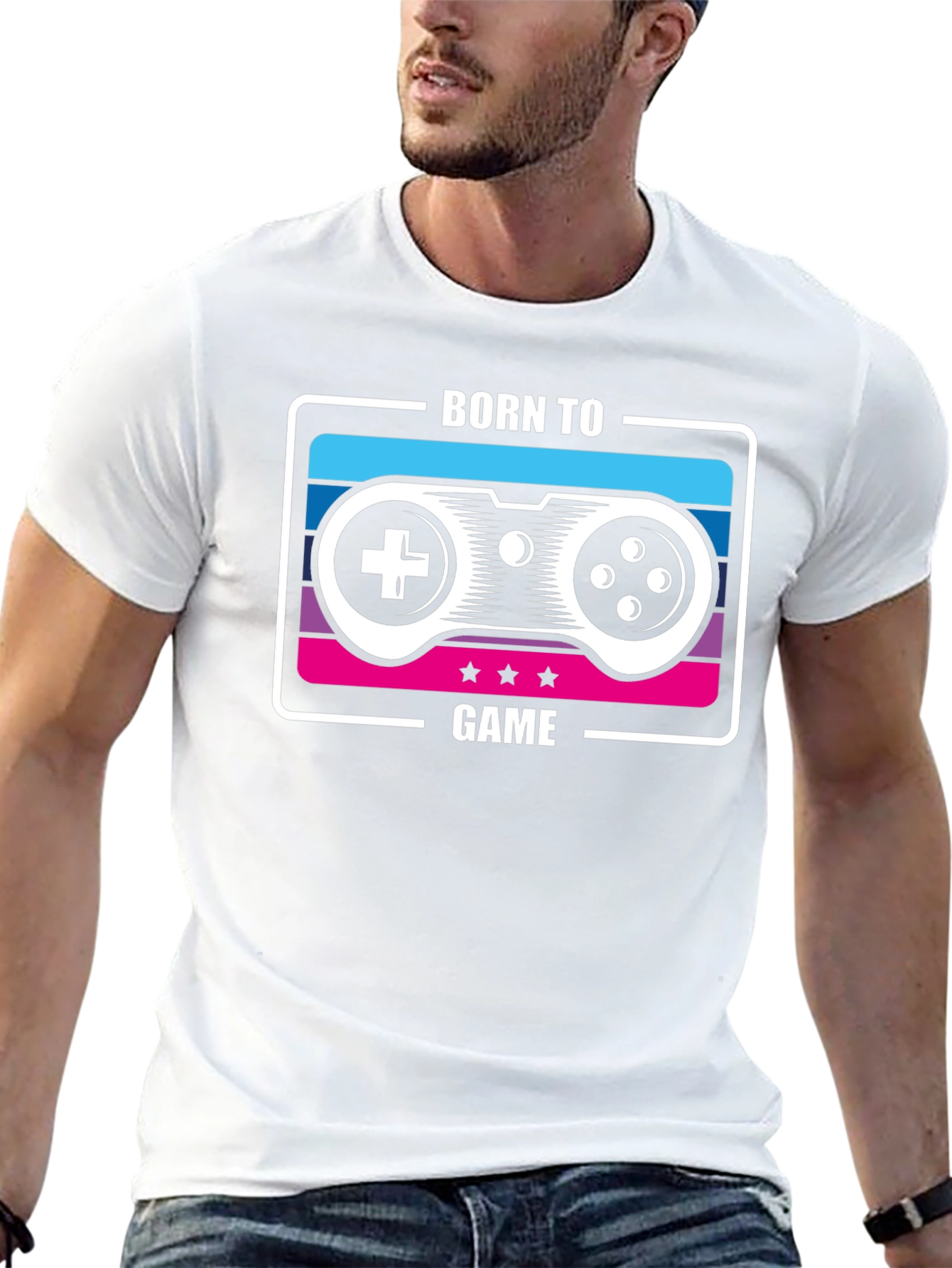 Born to Game Black T-Shirt - Gamer Tee