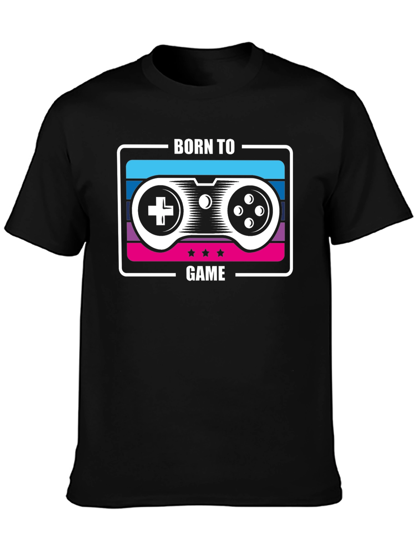 Born to Game Black T-Shirt - Gamer Tee