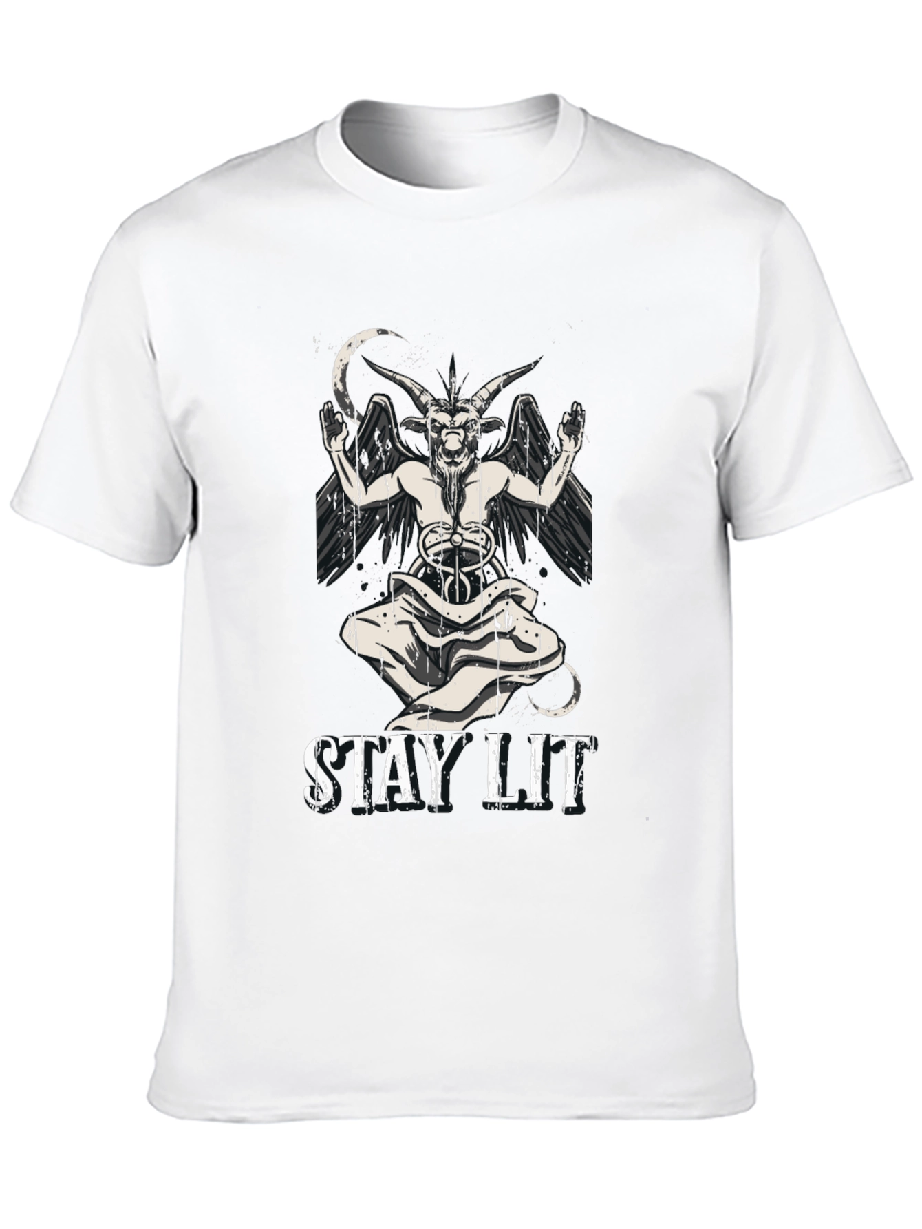 Stay Lit Baphomet T-Shirt - Black Graphic Tee