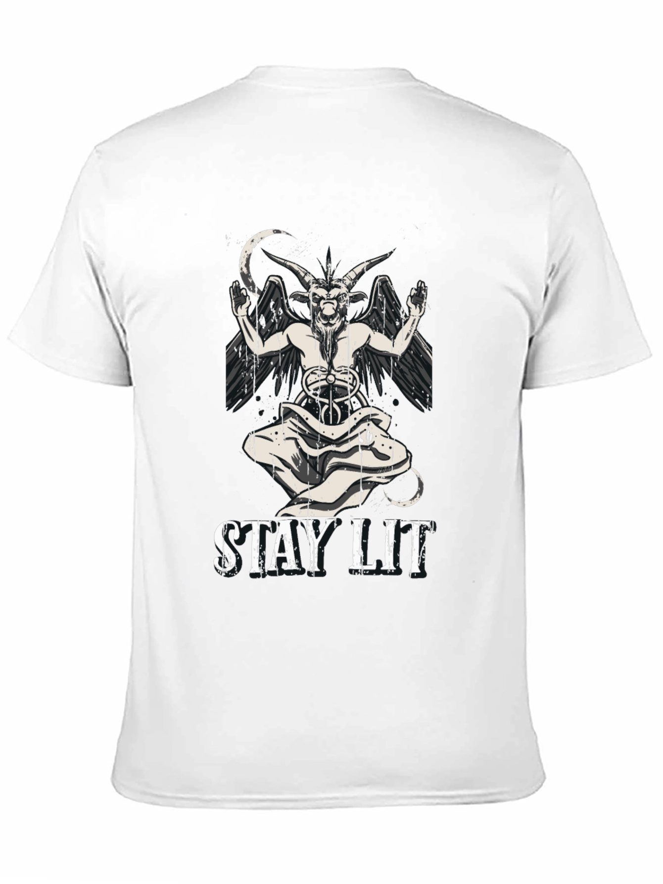 Stay Lit Baphomet T-Shirt - Black Graphic Tee