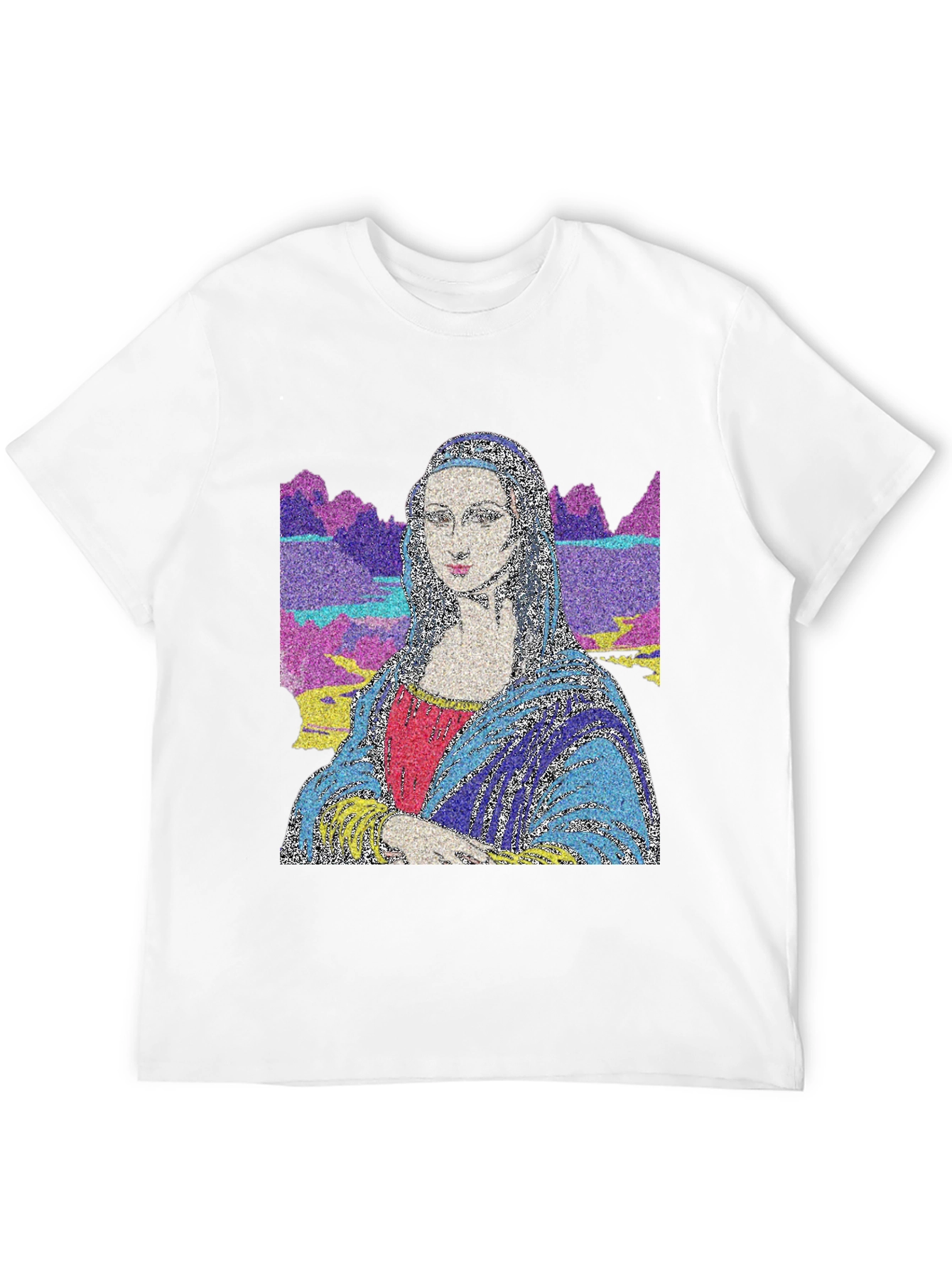 Mona Lisa Art T-Shirt - Mens Black Tee