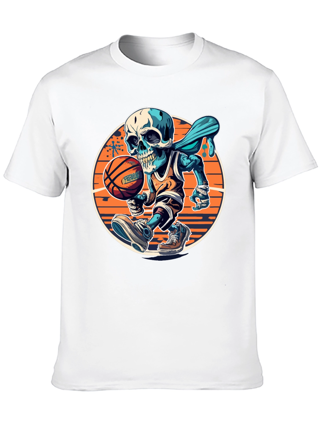Skeleton Basketball Graphic Tee