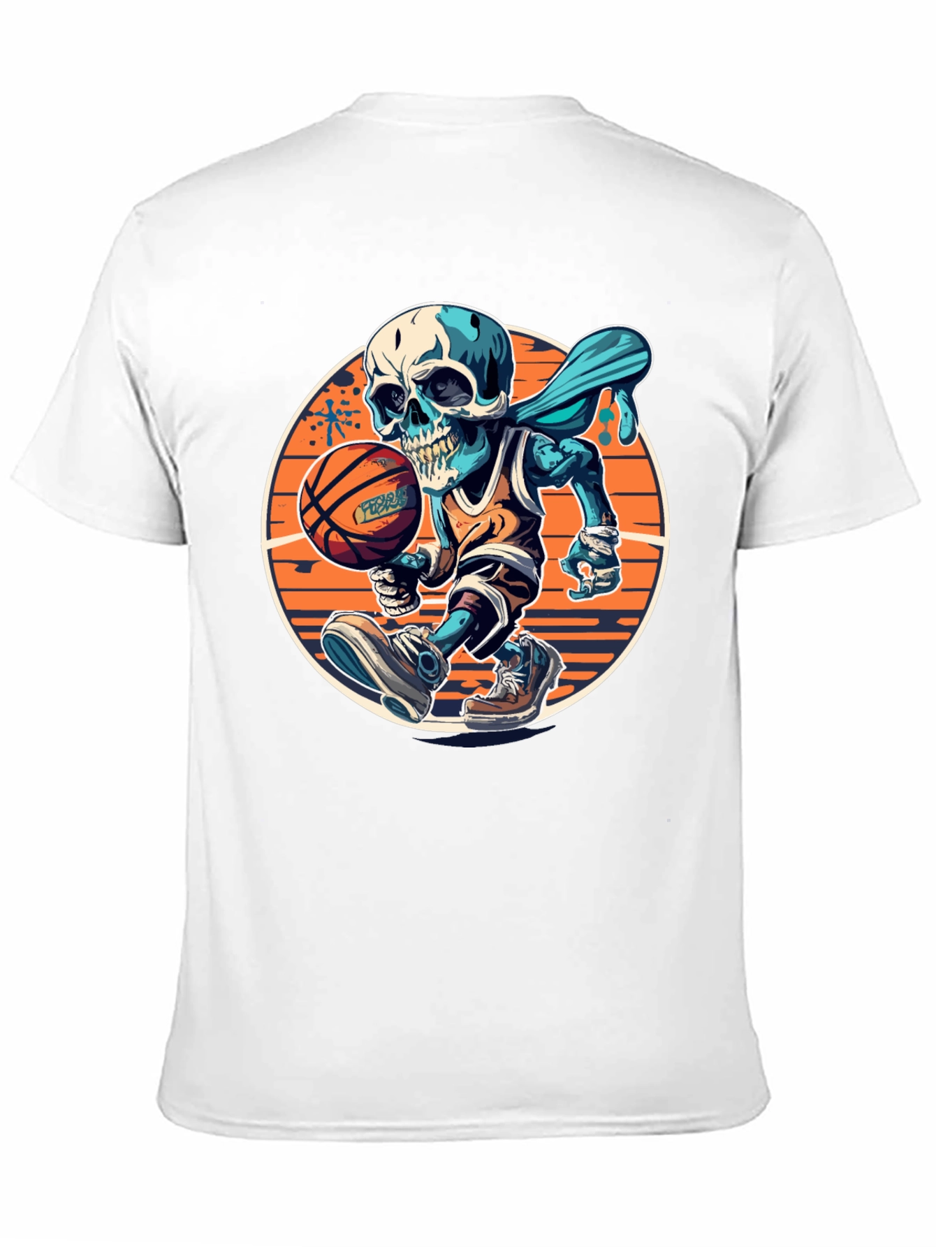 Skeleton Basketball Graphic Tee