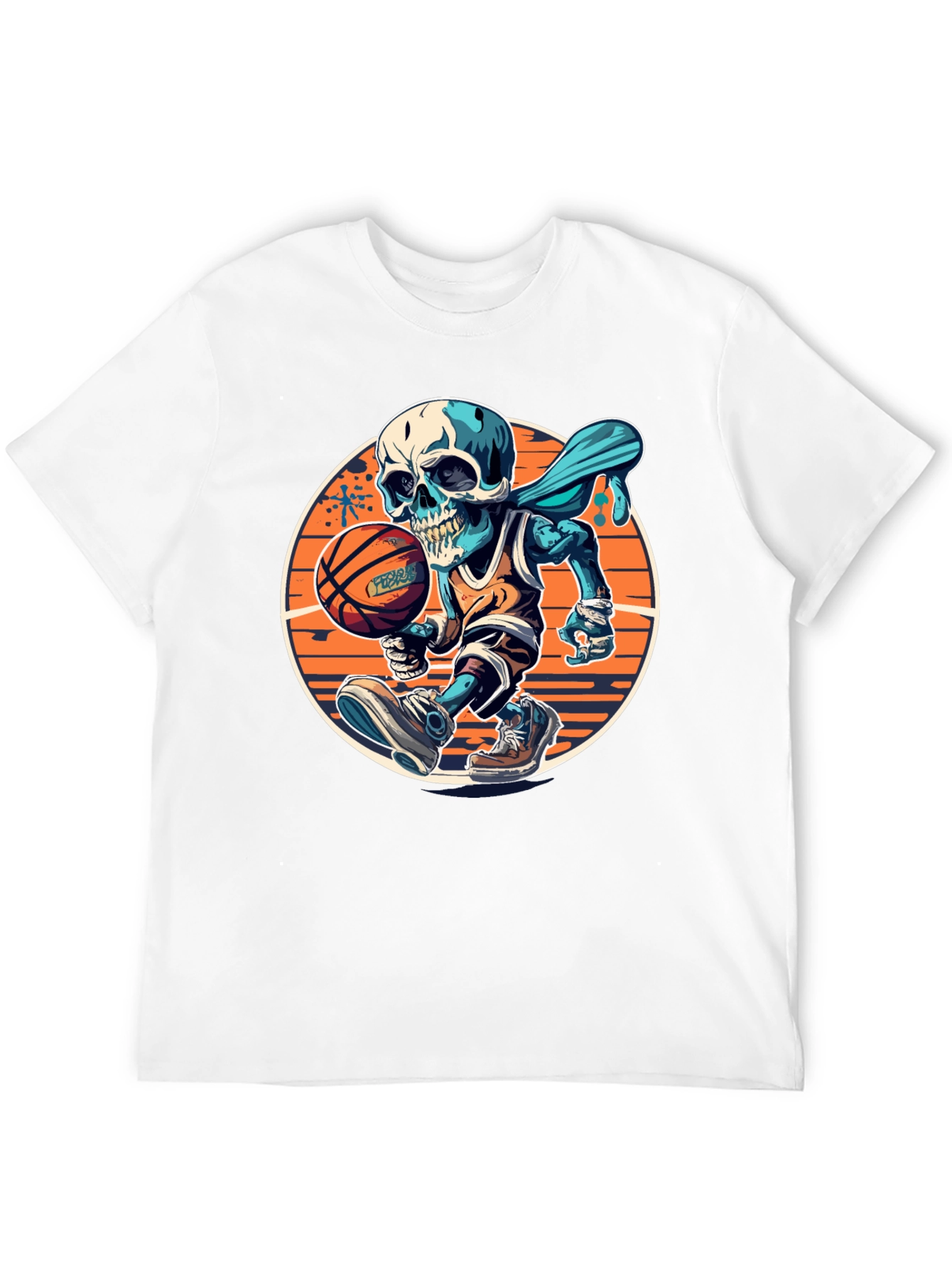 Skeleton Basketball Graphic Tee