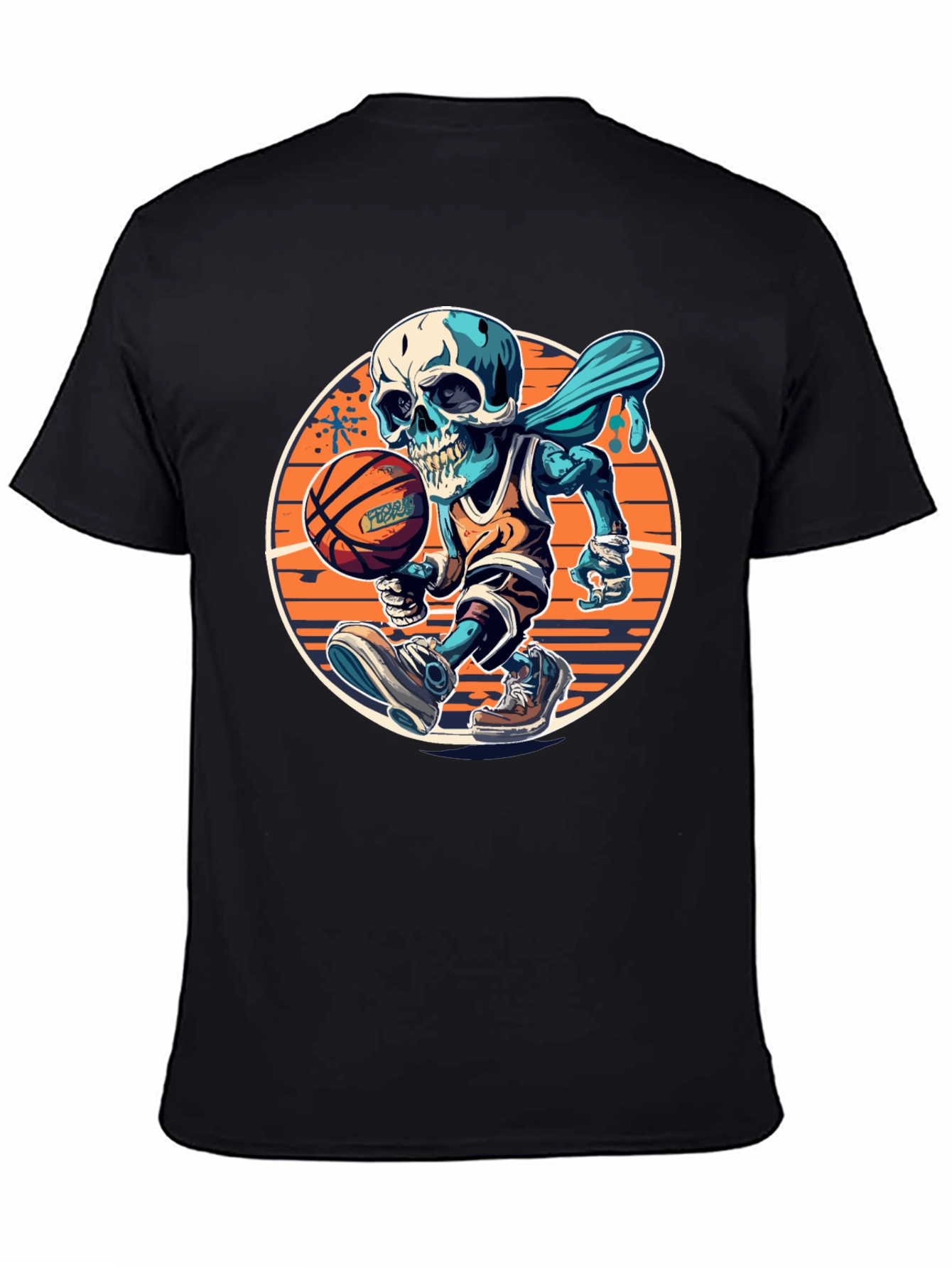 Skeleton Basketball Graphic Tee